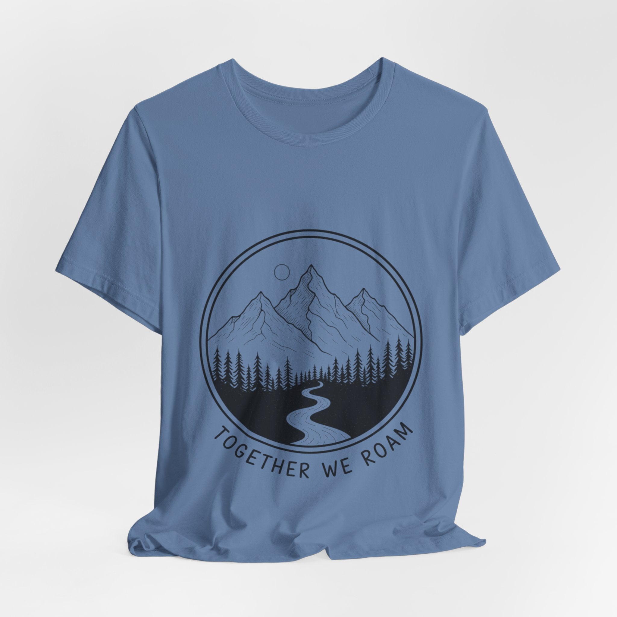 Together We Roam T-Shirt | Minimalist Mountain & Forest Tee | Adventure Travel Shirt for Friends & Outdoor Lovers