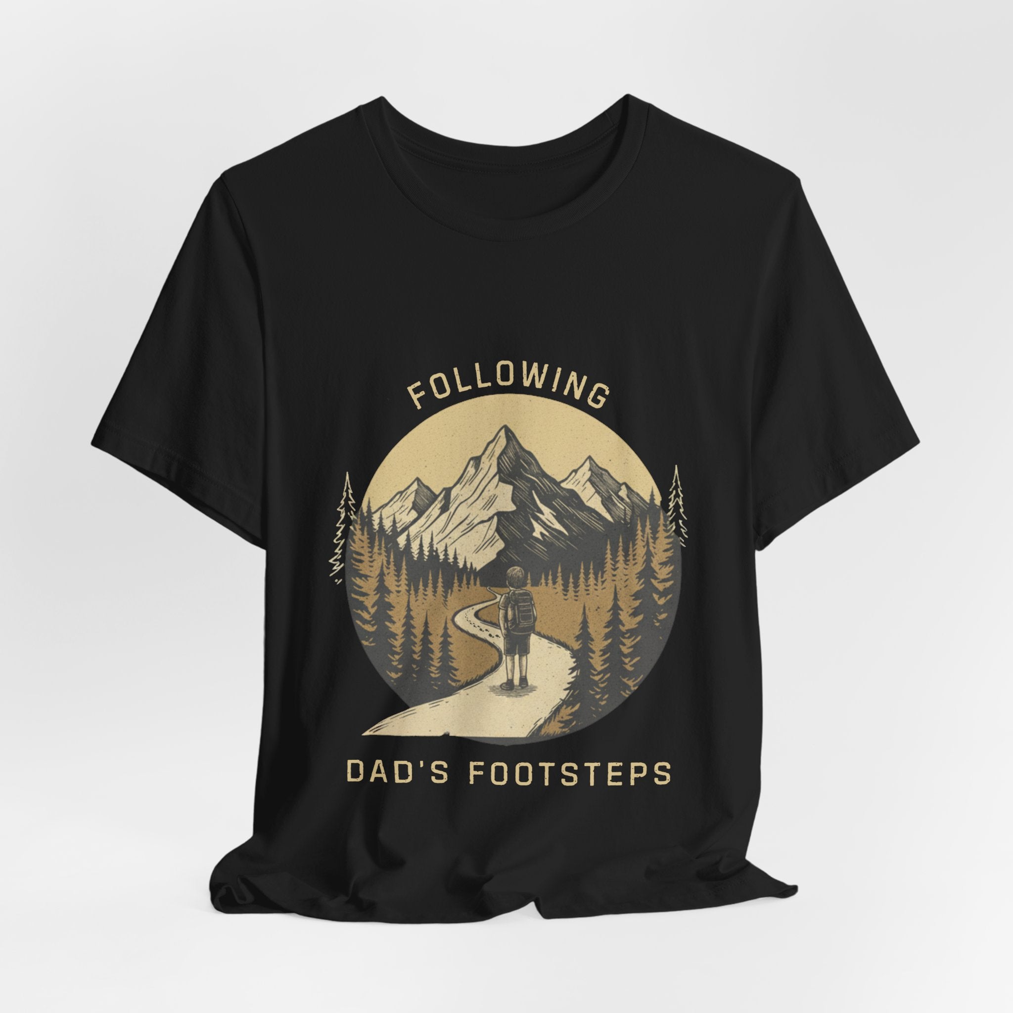 Following Dad’s Footsteps – Son’s Matching Hiking Shirt |Father and son Matching Set| Outdoors Adventure Tee