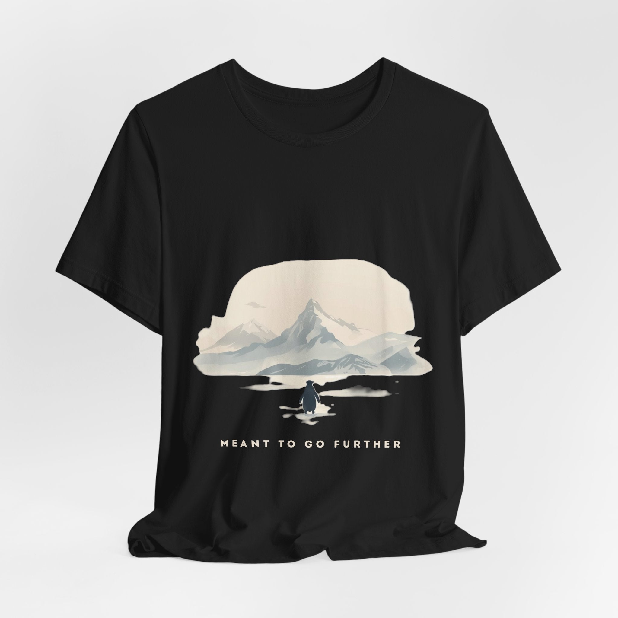 Made for More – Minimalist Penguin Mountain Graphic T-Shirt