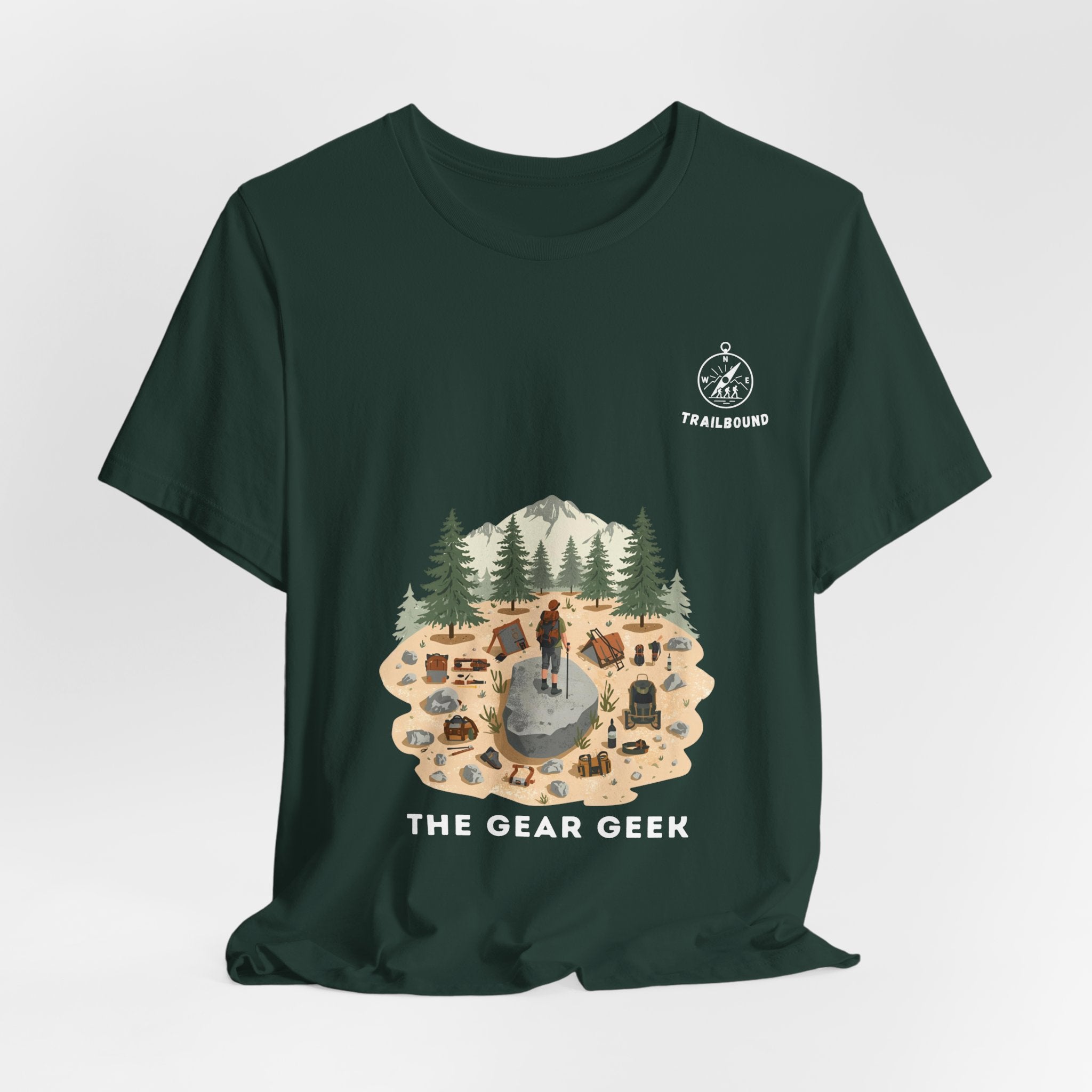 TrailBound – The Gear Geek Matching Shirt | Hiking Leader Tee | Outdoor Crew Collection