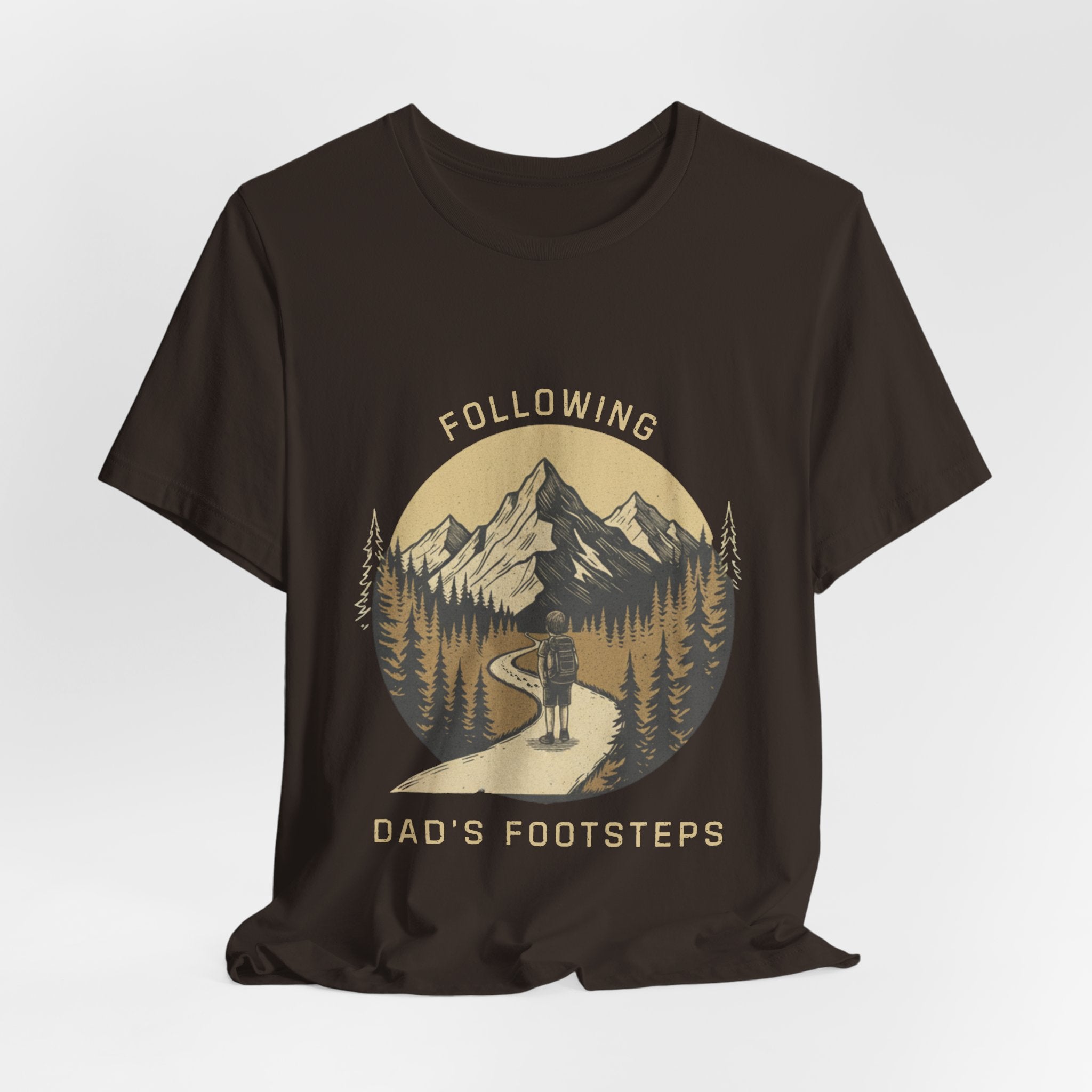 Following Dad’s Footsteps – Son’s Matching Hiking Shirt |Father and son Matching Set| Outdoors Adventure Tee