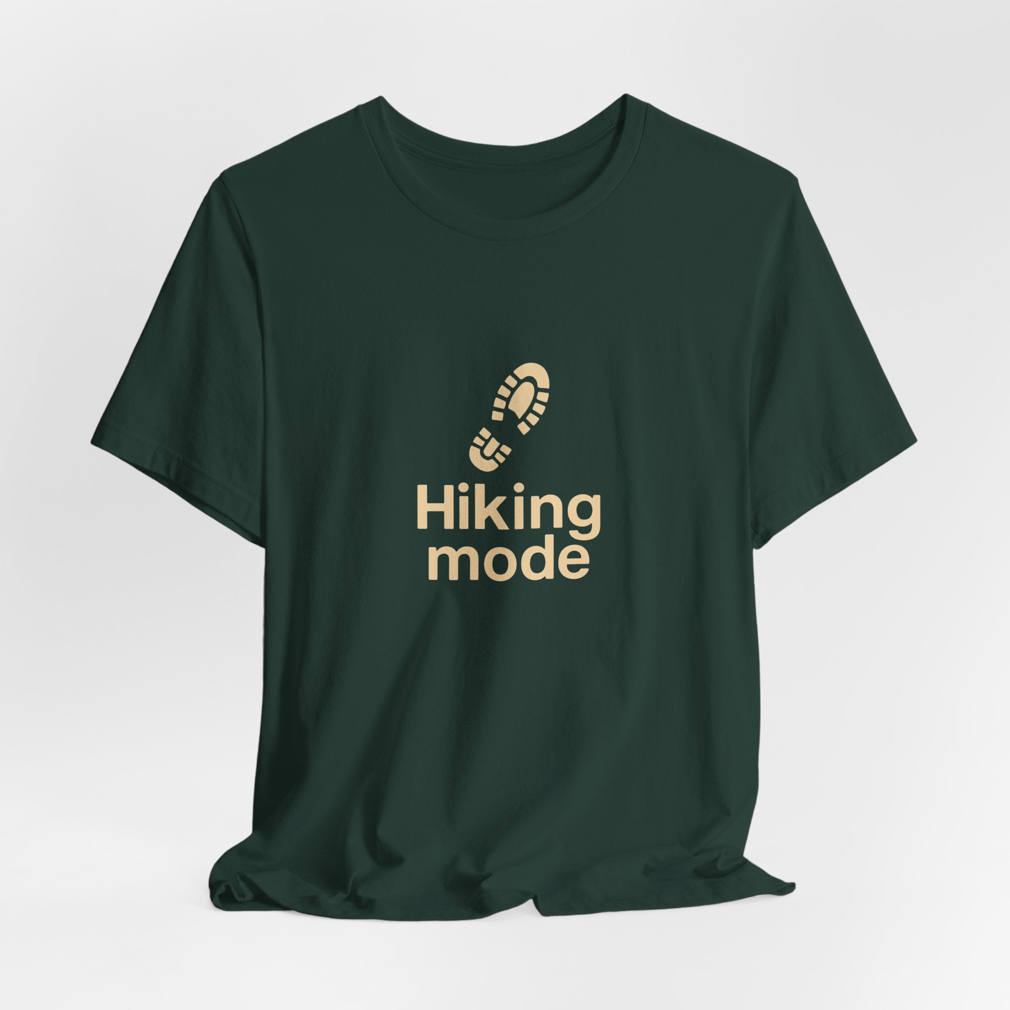 Hiking Mode T-Shirt | Minimalist Bootprint Tee | Outdoor Adventure Shirt for Hikers & Nature Lovers
