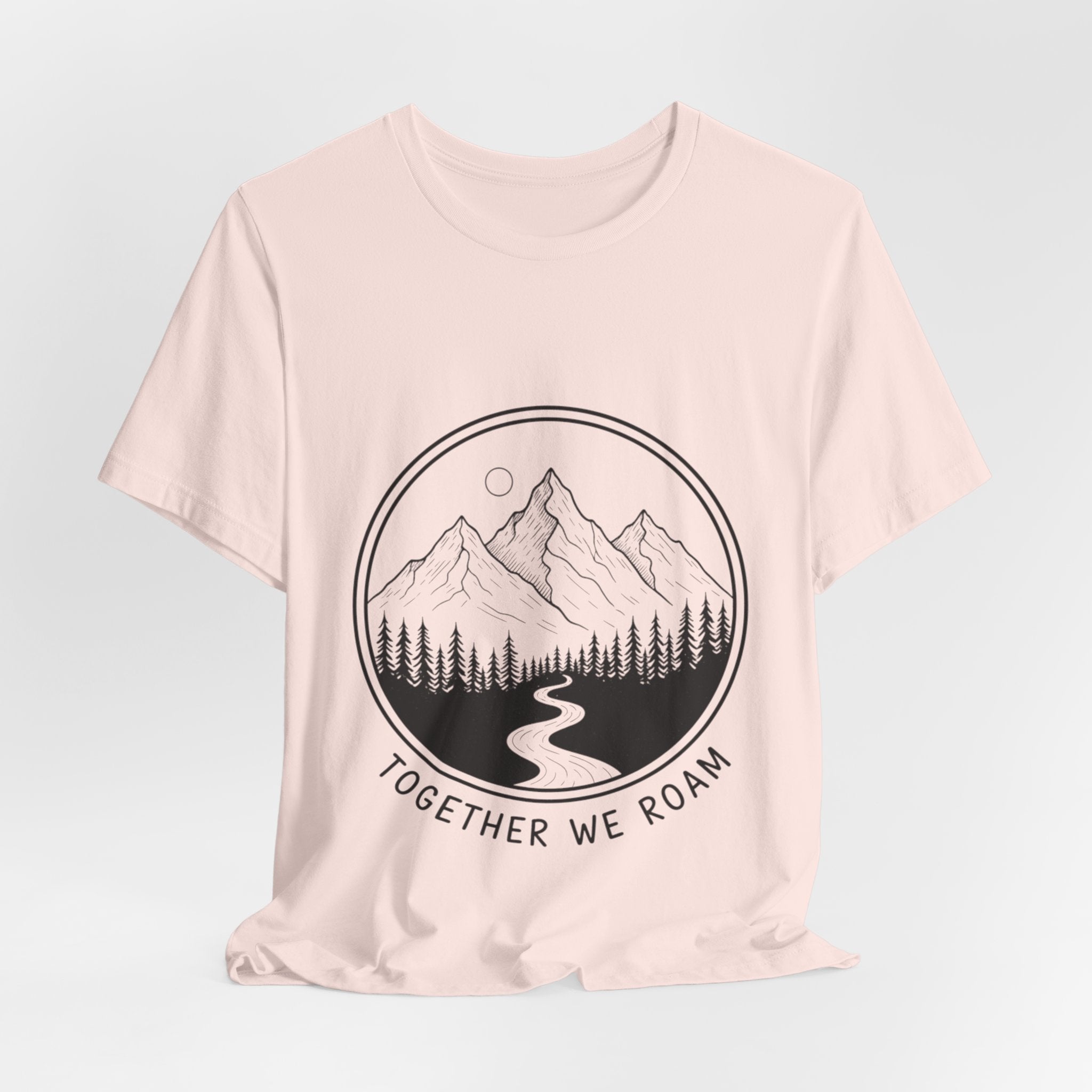 Together We Roam T-Shirt | Minimalist Mountain & Forest Tee | Adventure Travel Shirt for Friends & Outdoor Lovers