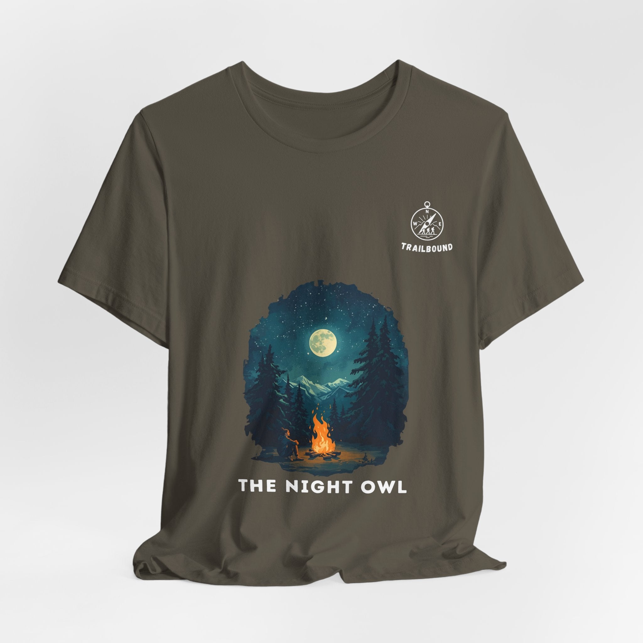 TrailBound – The Night Owl Matching Shirt | Hiking Leader Tee | Outdoor Crew Collection
