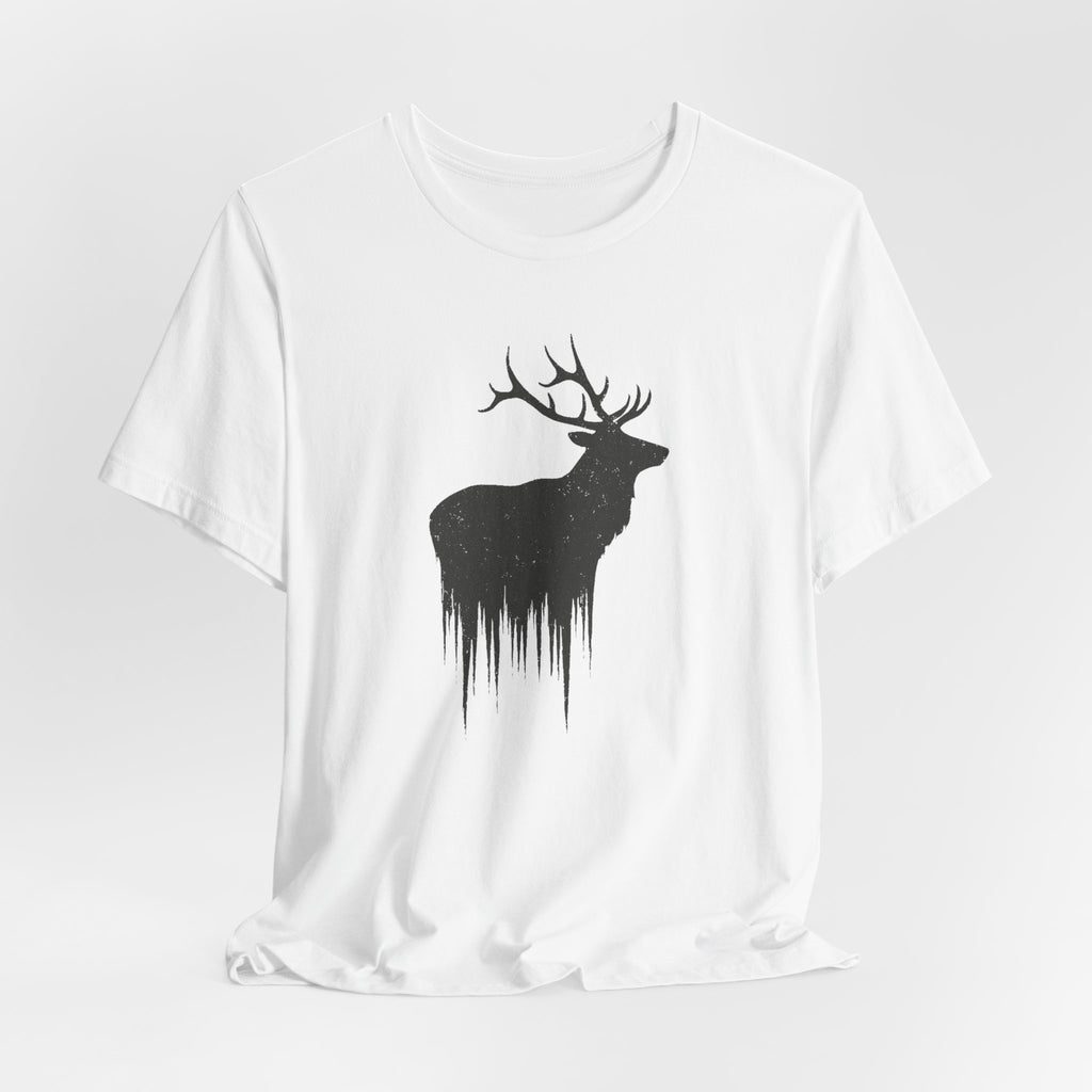 Forest King T-Shirt | Majestic Elk Silhouette Tee | Minimalist Wildlife Shirt for Nature Lovers