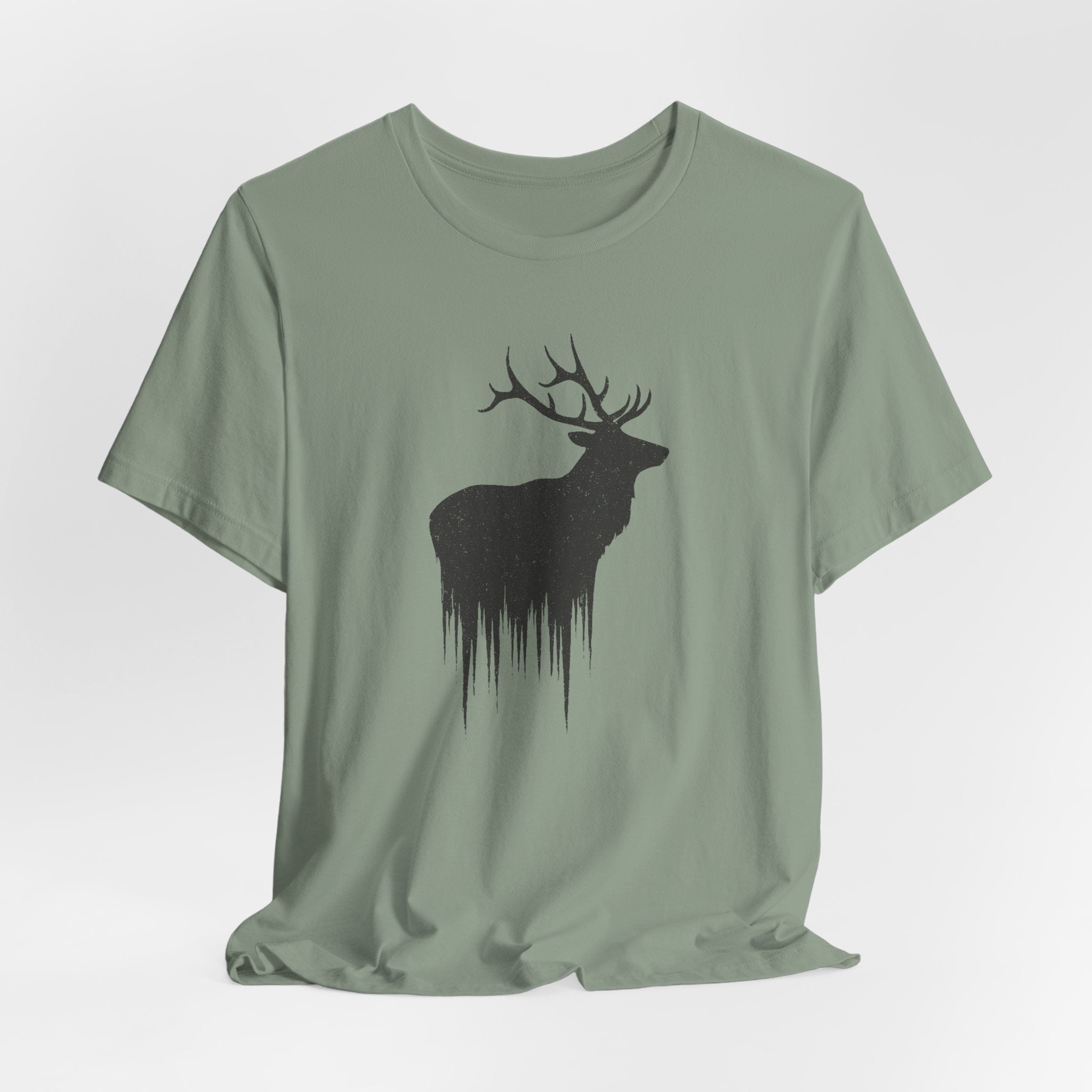 Forest King T-Shirt | Majestic Elk Silhouette Tee | Minimalist Wildlife Shirt for Nature Lovers