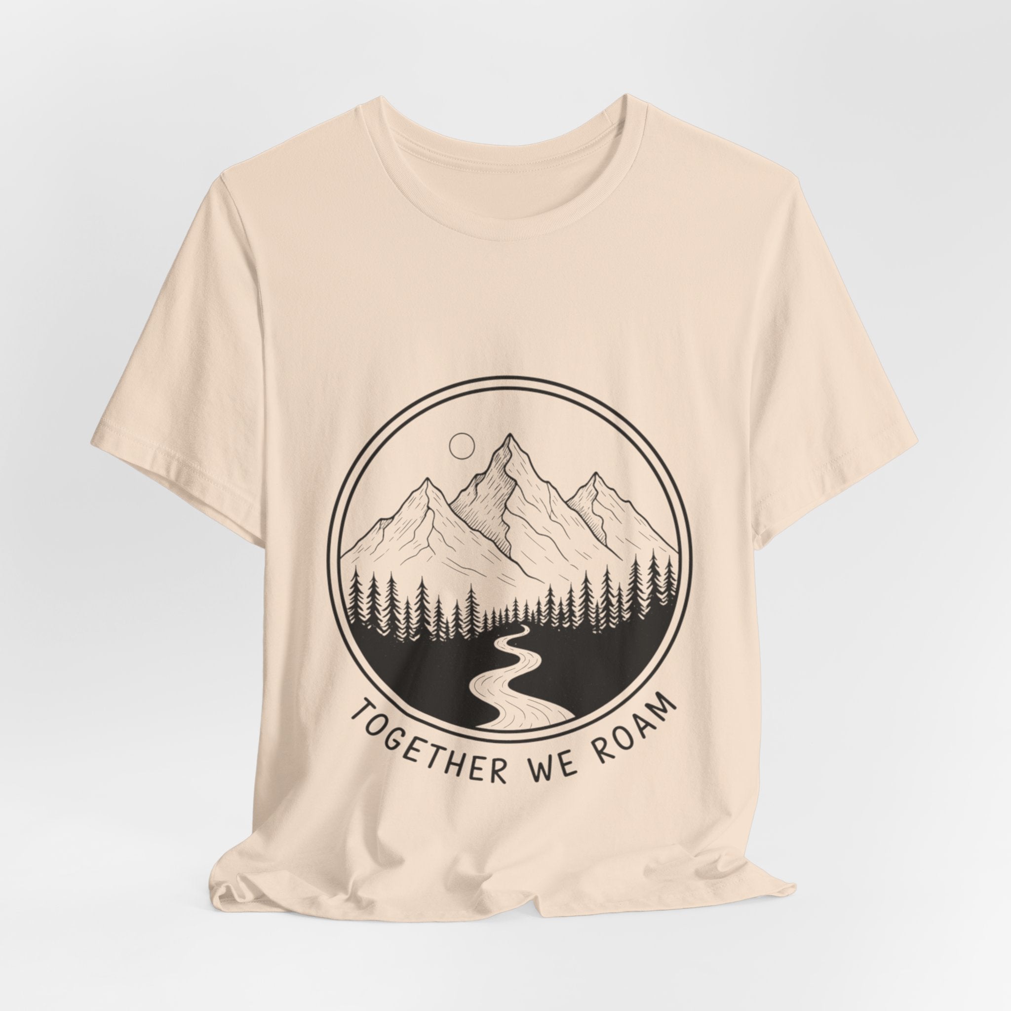 Together We Roam T-Shirt | Minimalist Mountain & Forest Tee | Adventure Travel Shirt for Friends & Outdoor Lovers
