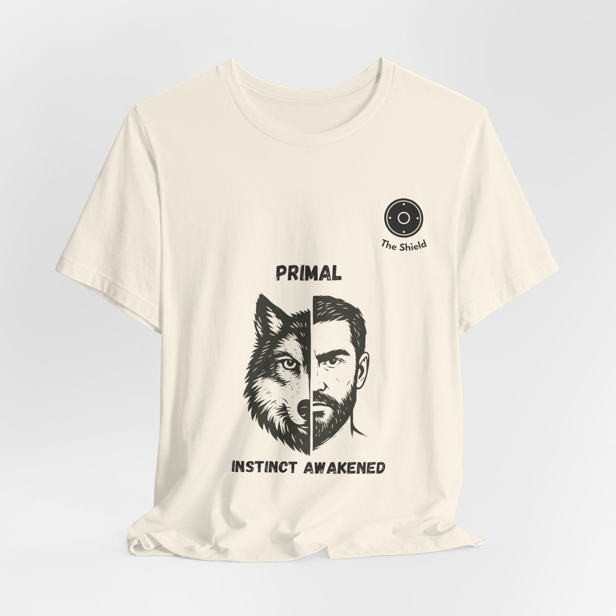 PRIMAL – The Shield Wolf & Warrior Shirt | Wild Instincts Best Friends Tee