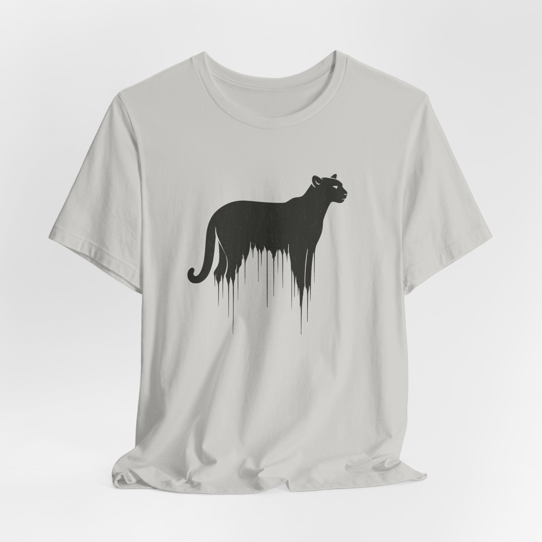 Wild Spirit T-Shirt | Mountain Cat Silhouette Tee | Minimalist Wilderness Shirt for Nature Lovers
