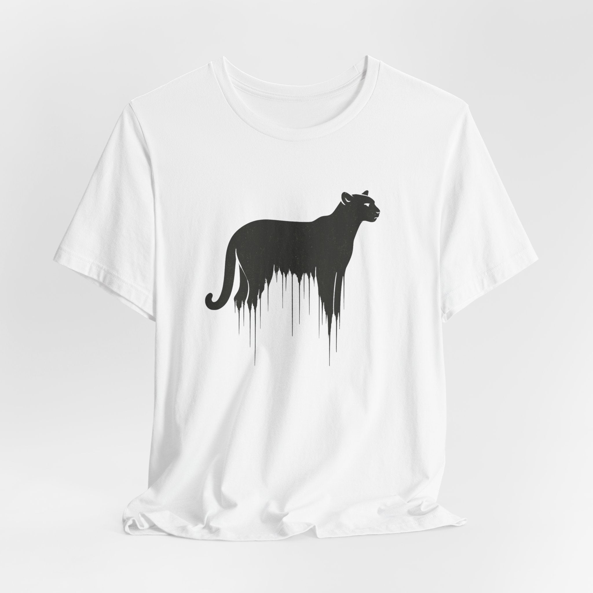 Wild Spirit T-Shirt | Mountain Cat Silhouette Tee | Minimalist Wilderness Shirt for Nature Lovers