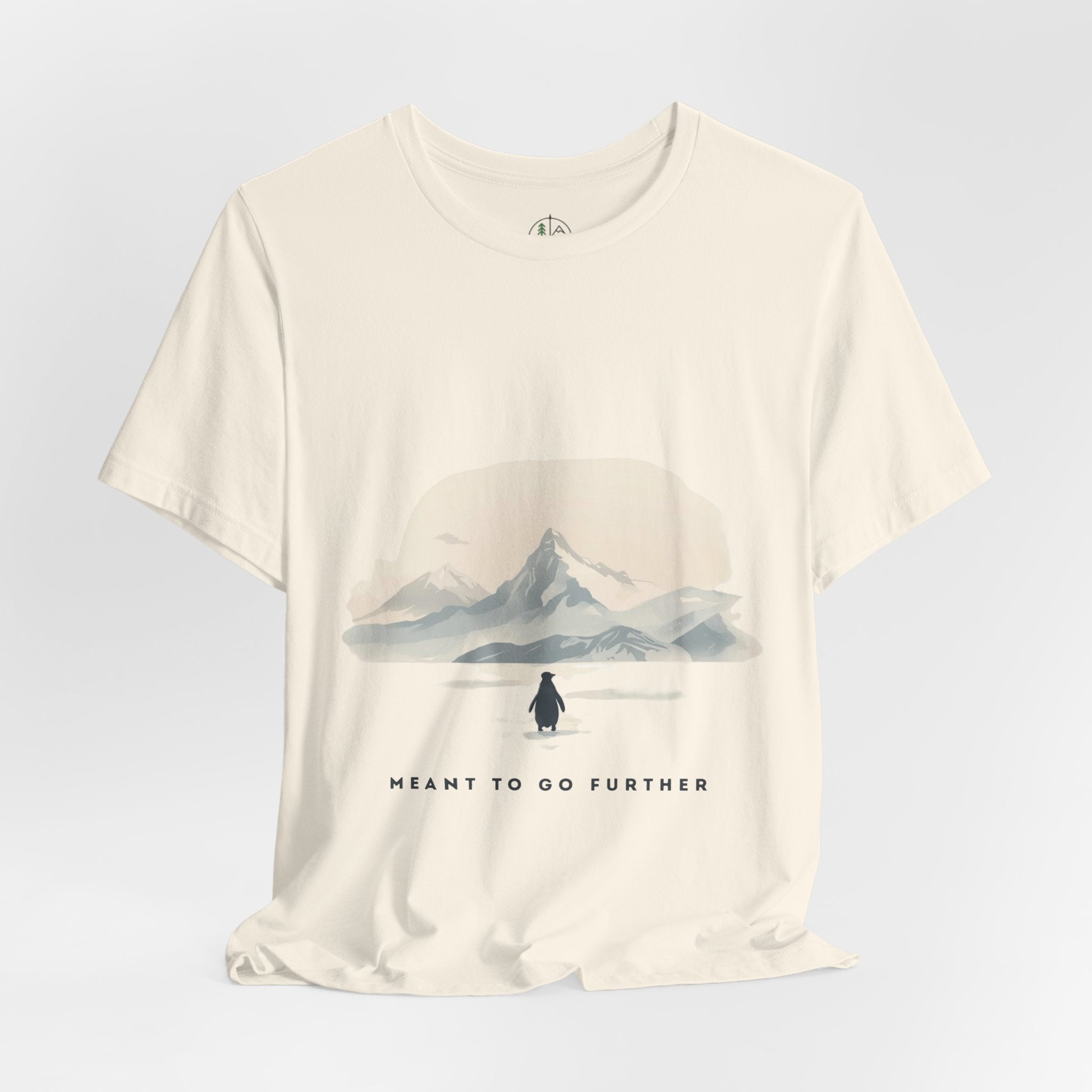 Made for More – Minimalist Penguin Mountain Graphic T-Shirt