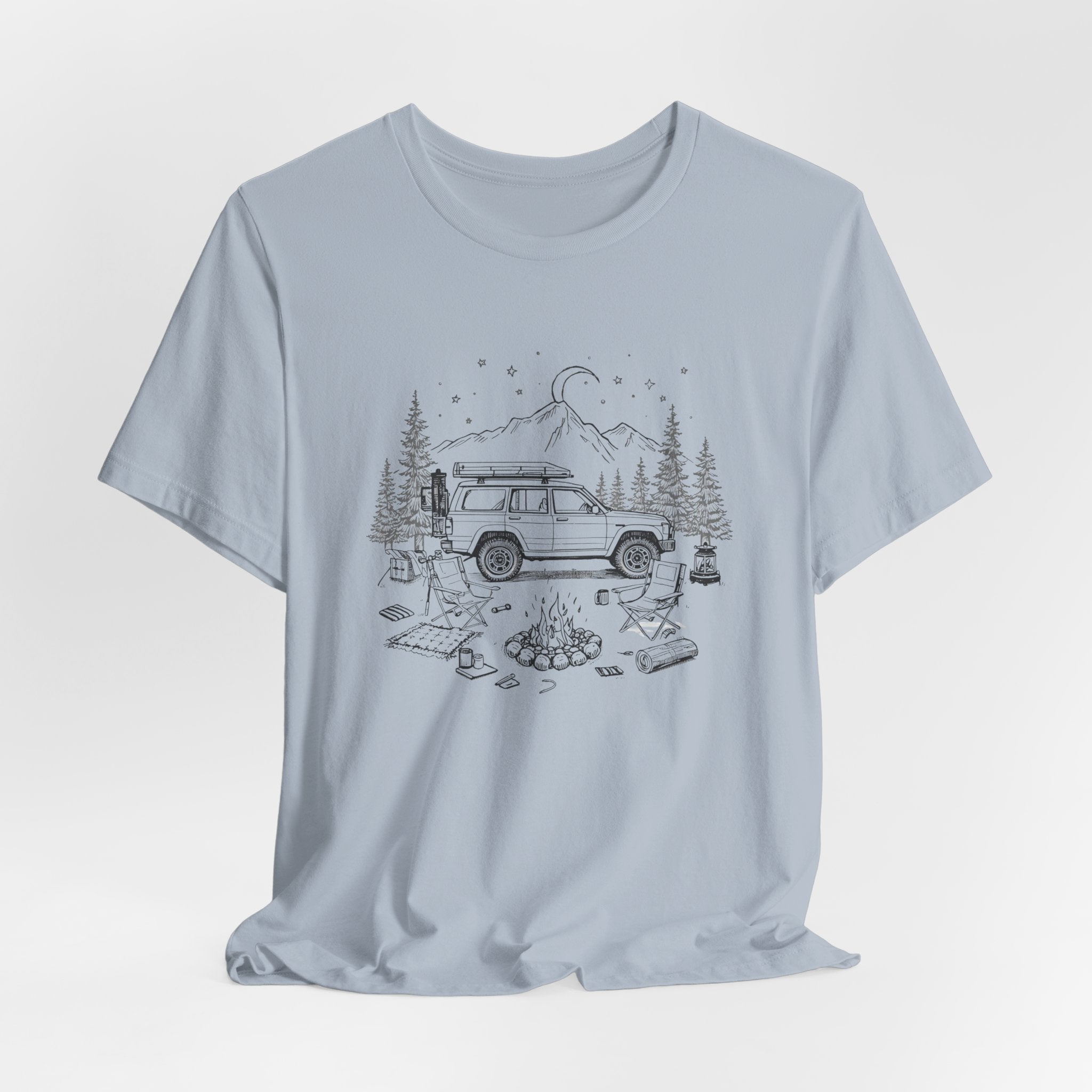Adventure Campfire Tee — Vintage Overland Truck Camping Graphic T-Shirt