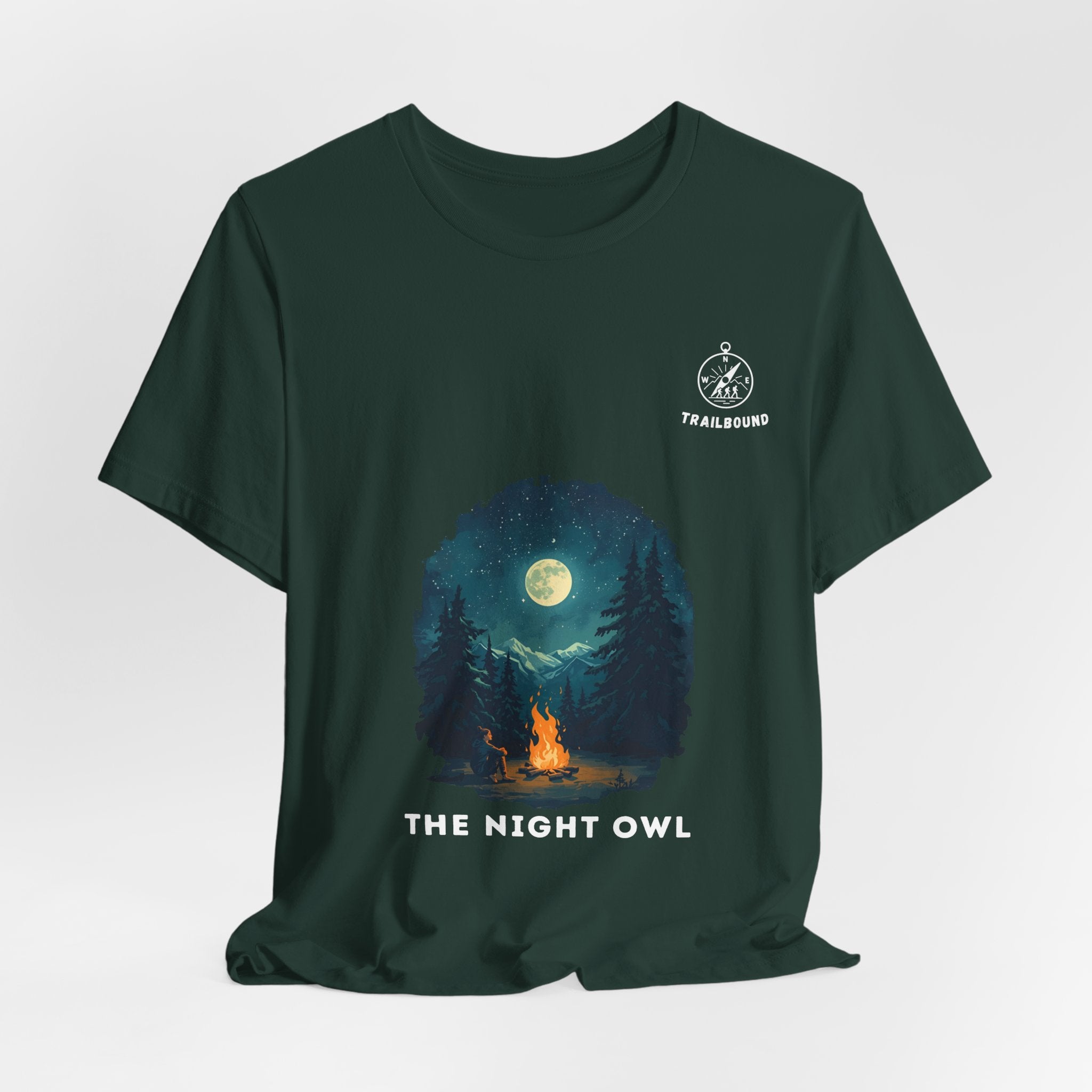 TrailBound – The Night Owl Matching Shirt | Hiking Leader Tee | Outdoor Crew Collection