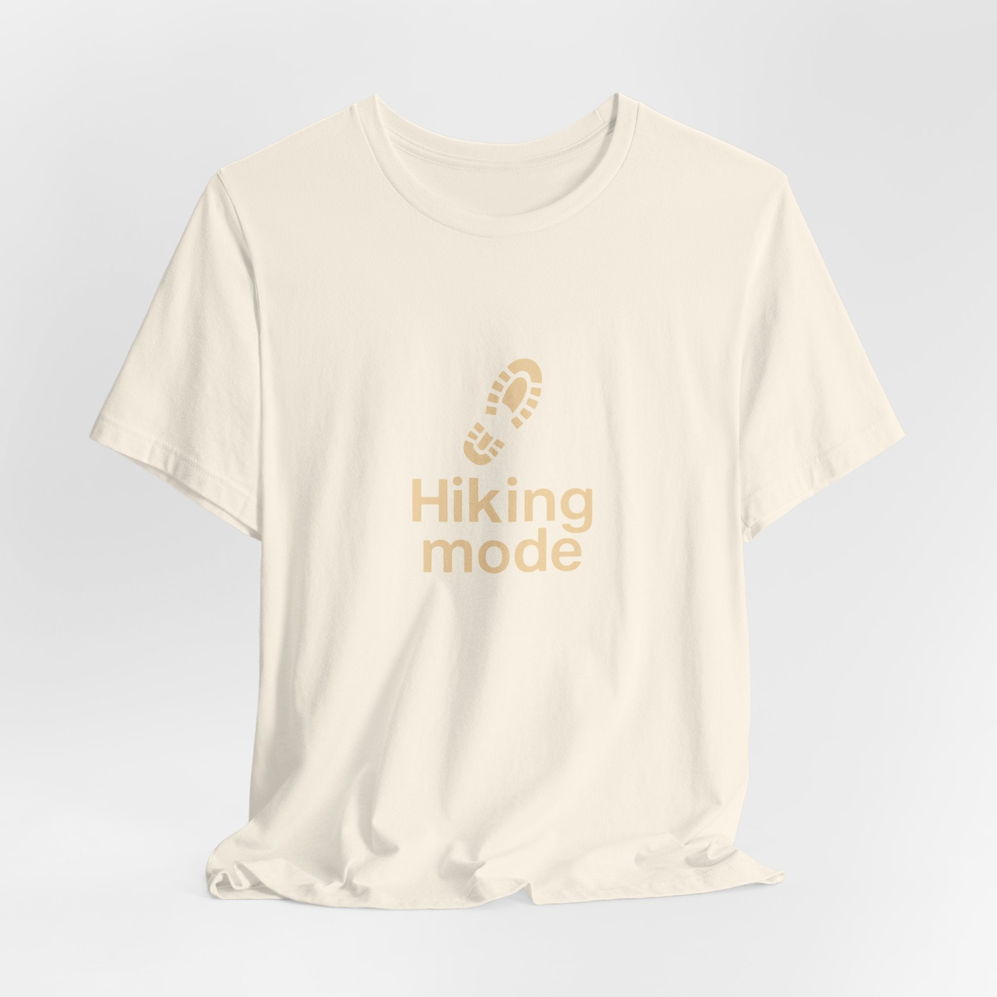 Hiking Mode T-Shirt | Minimalist Bootprint Tee | Outdoor Adventure Shirt for Hikers & Nature Lovers