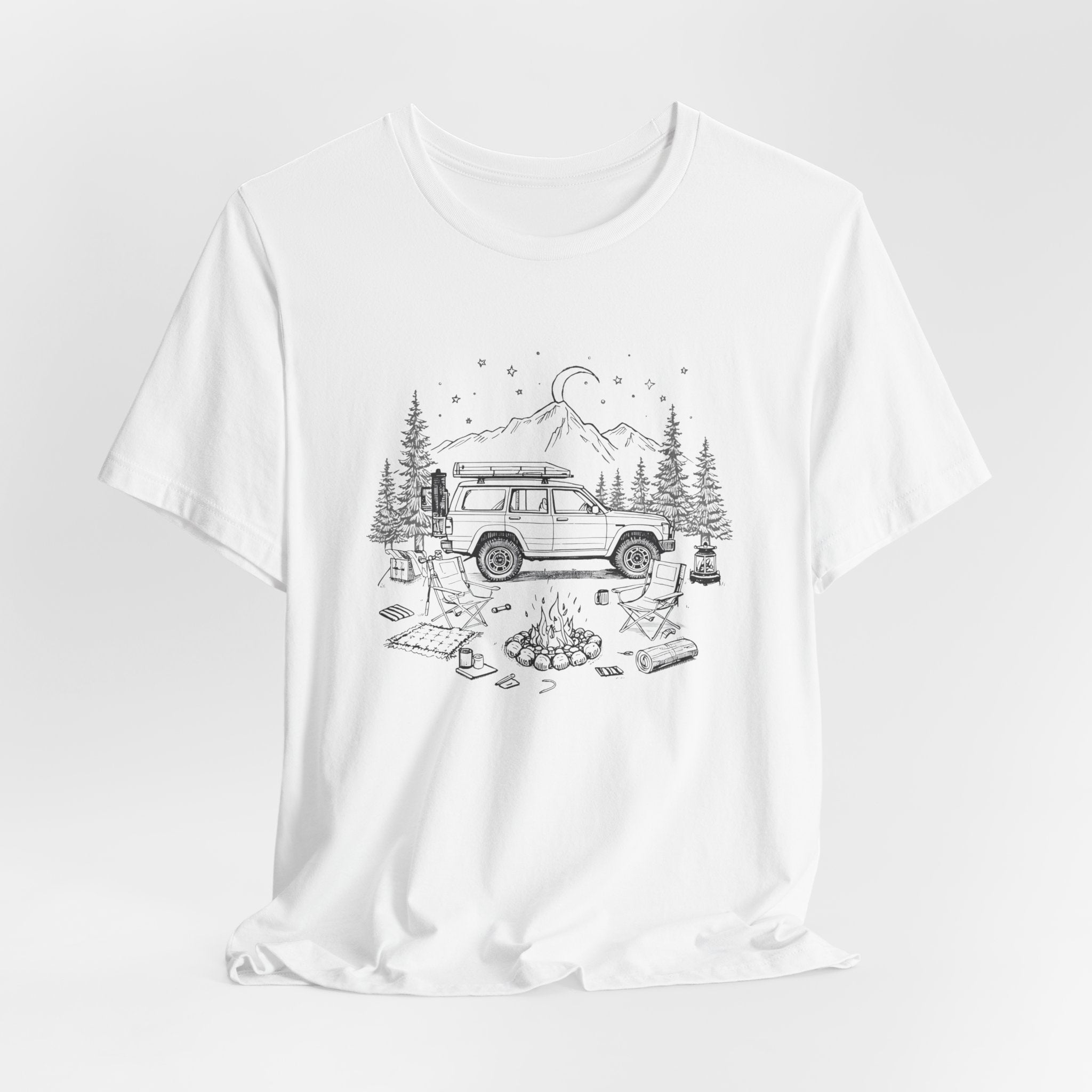 Adventure Campfire Tee — Vintage Overland Truck Camping Graphic T-Shirt