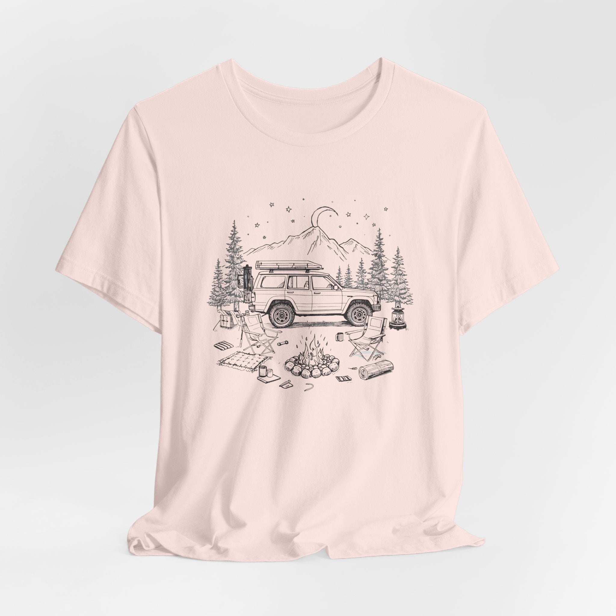 Adventure Campfire Tee — Vintage Overland Truck Camping Graphic T-Shirt