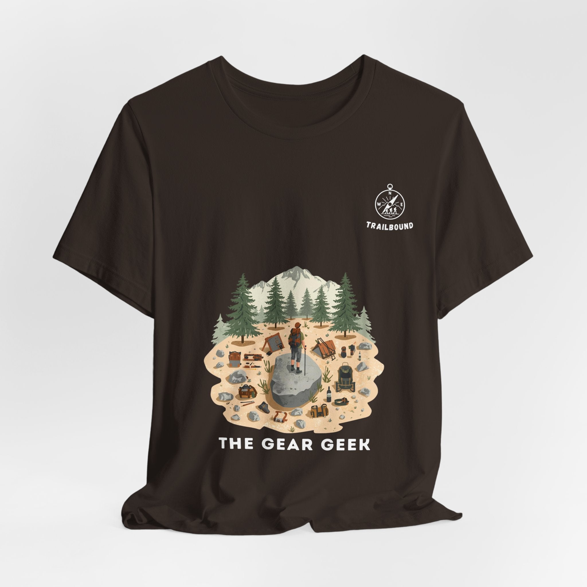 TrailBound – The Gear Geek Matching Shirt | Hiking Leader Tee | Outdoor Crew Collection