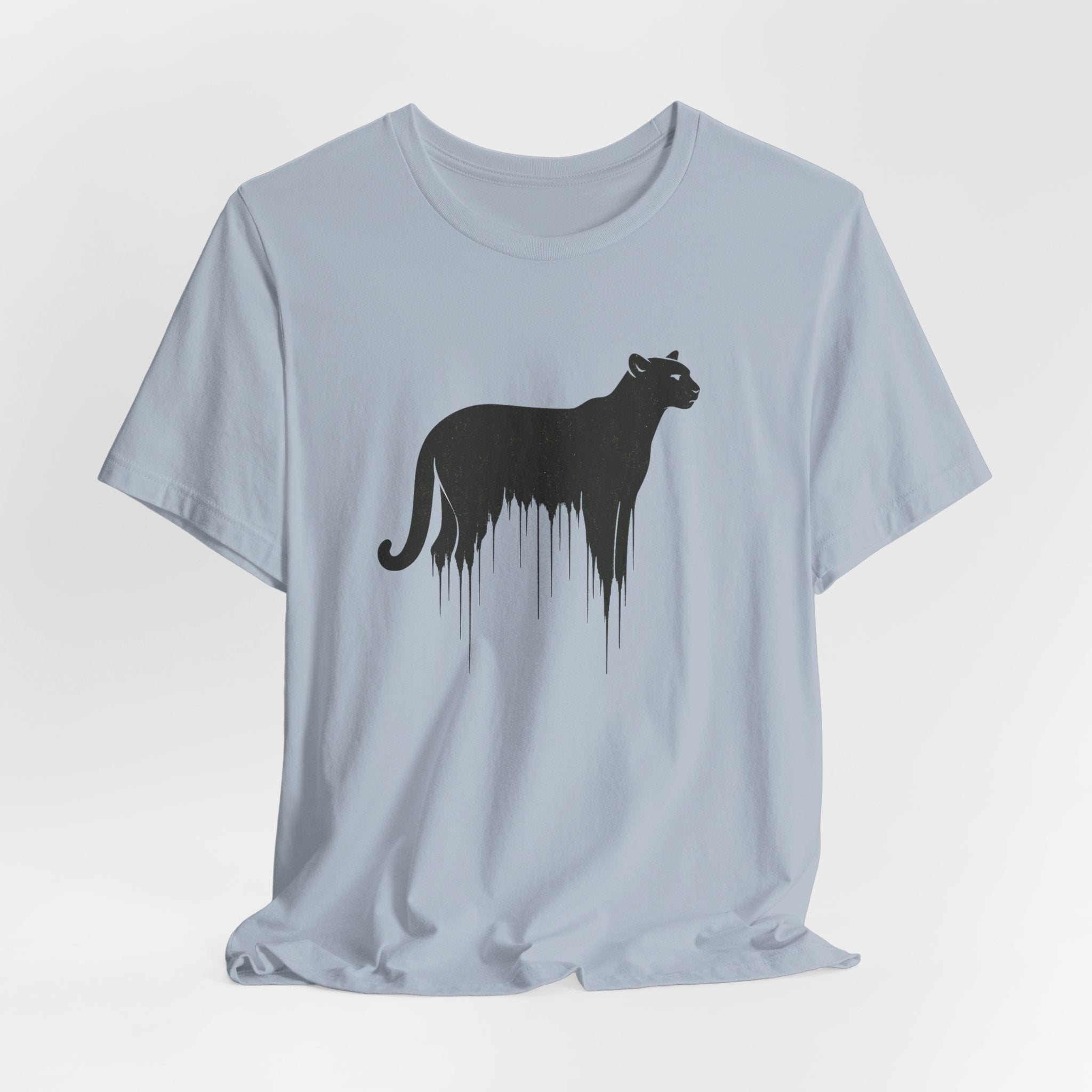 Wild Spirit T-Shirt | Mountain Cat Silhouette Tee | Minimalist Wilderness Shirt for Nature Lovers