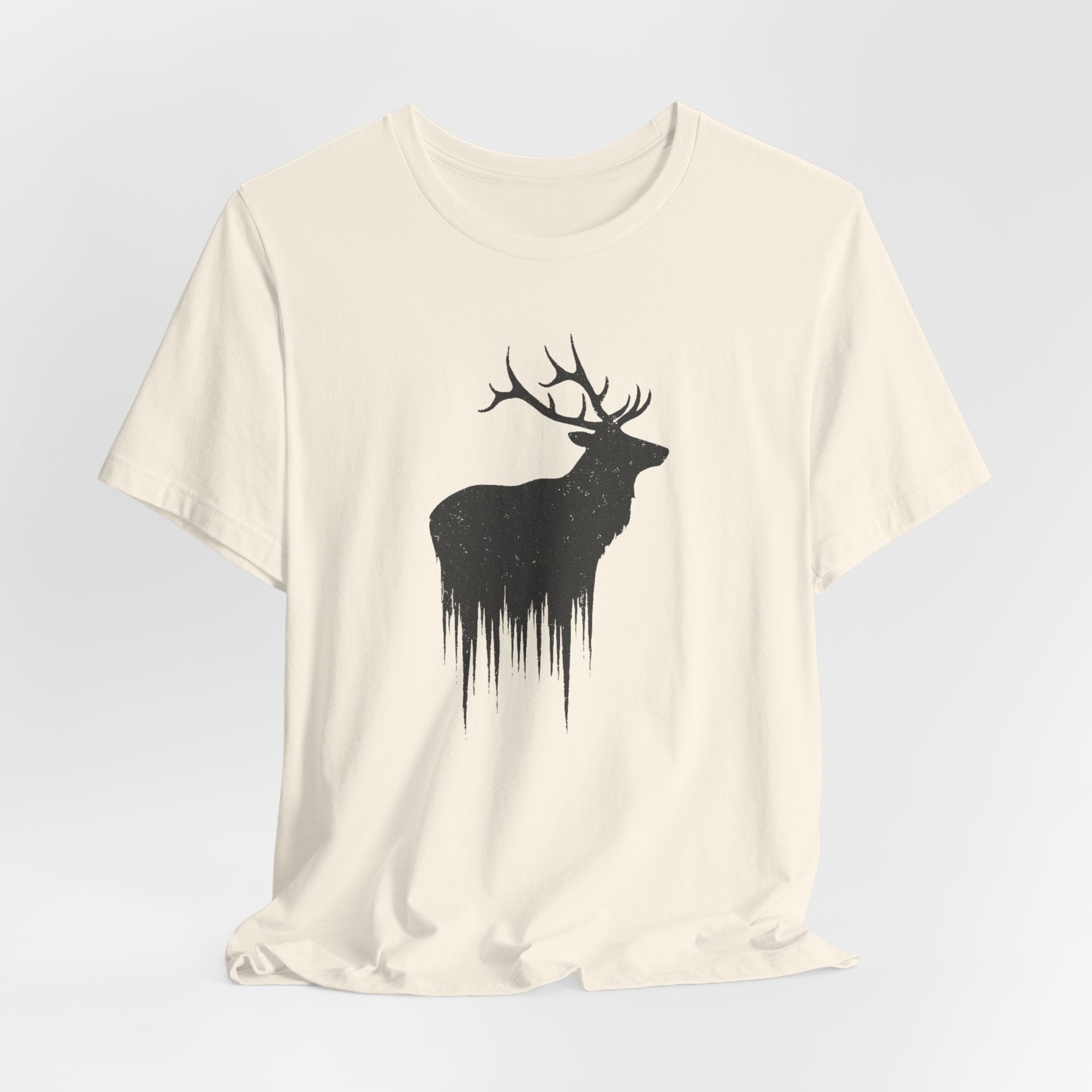 Forest King T-Shirt | Majestic Elk Silhouette Tee | Minimalist Wildlife Shirt for Nature Lovers
