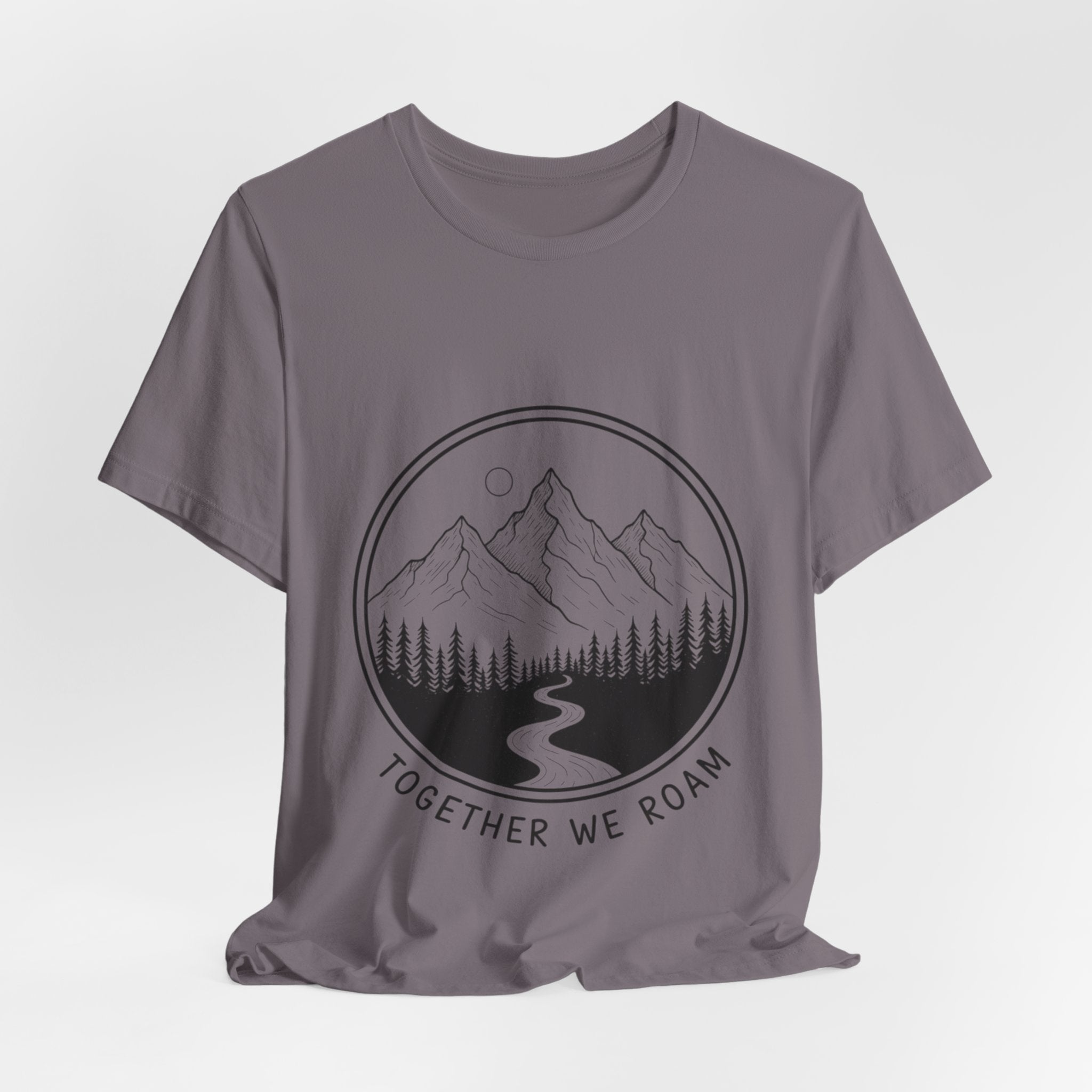 Together We Roam T-Shirt | Minimalist Mountain & Forest Tee | Adventure Travel Shirt for Friends & Outdoor Lovers