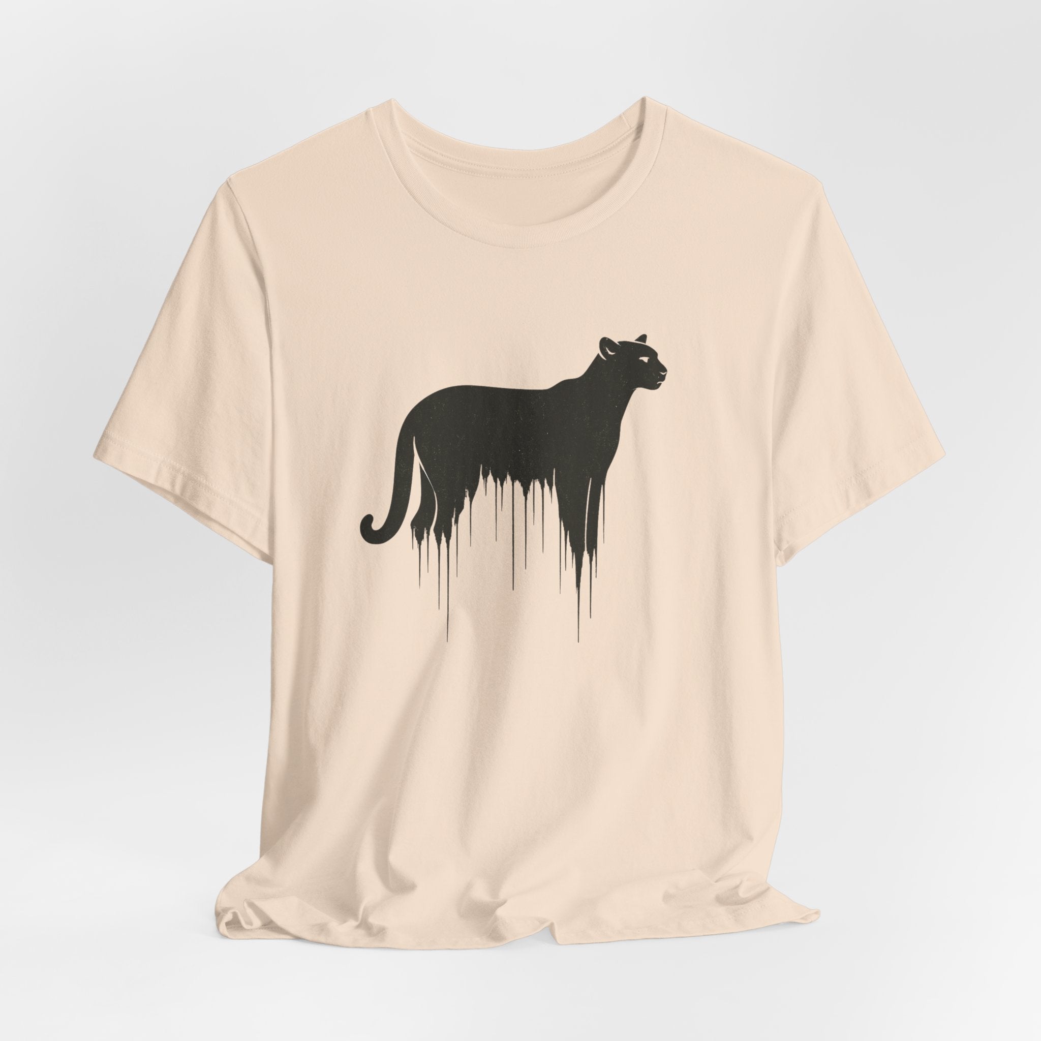 Wild Spirit T-Shirt | Mountain Cat Silhouette Tee | Minimalist Wilderness Shirt for Nature Lovers