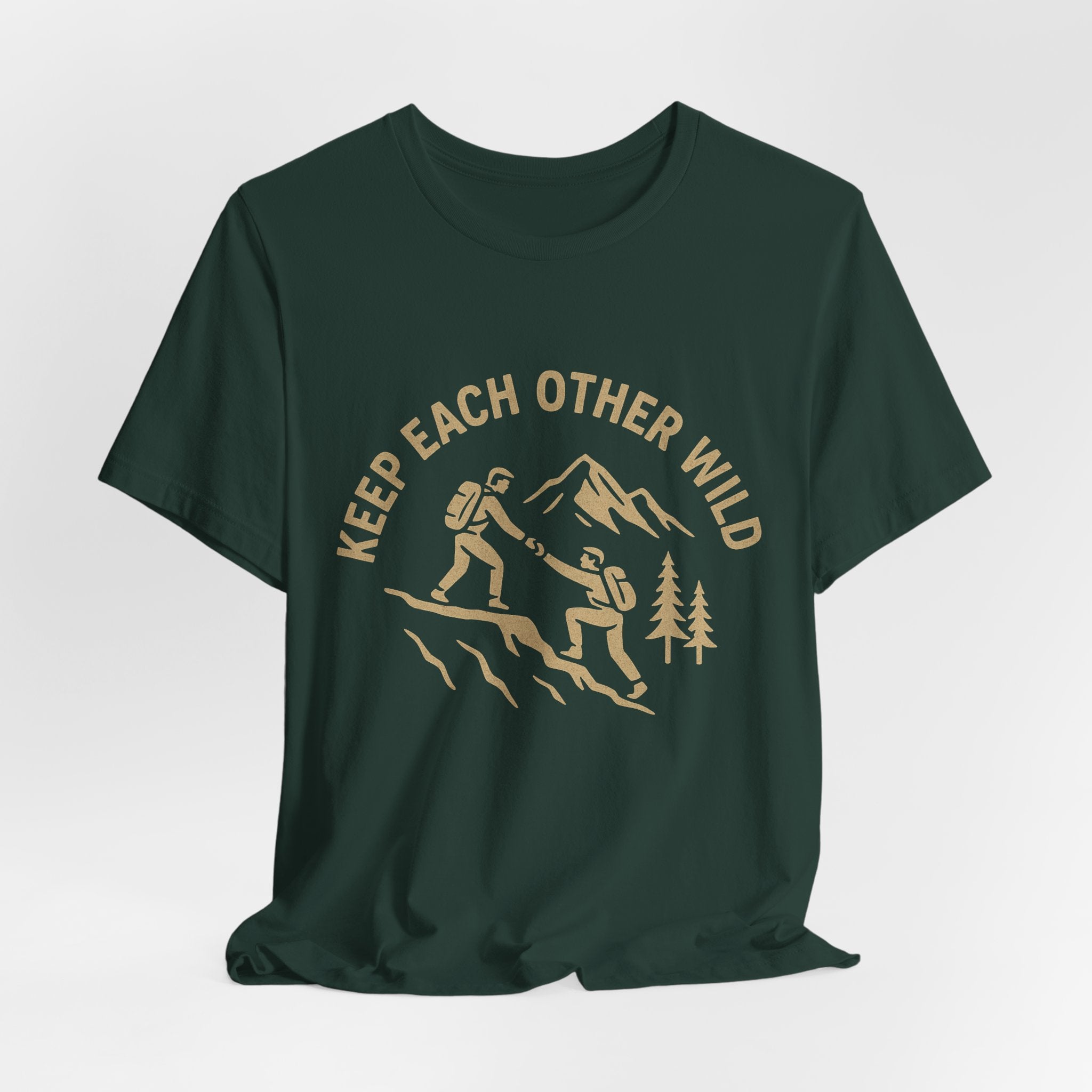 Keep Each Other Wild – Brothers Helping Each Other Hiking Shirt | Outdoor Adventure Tee