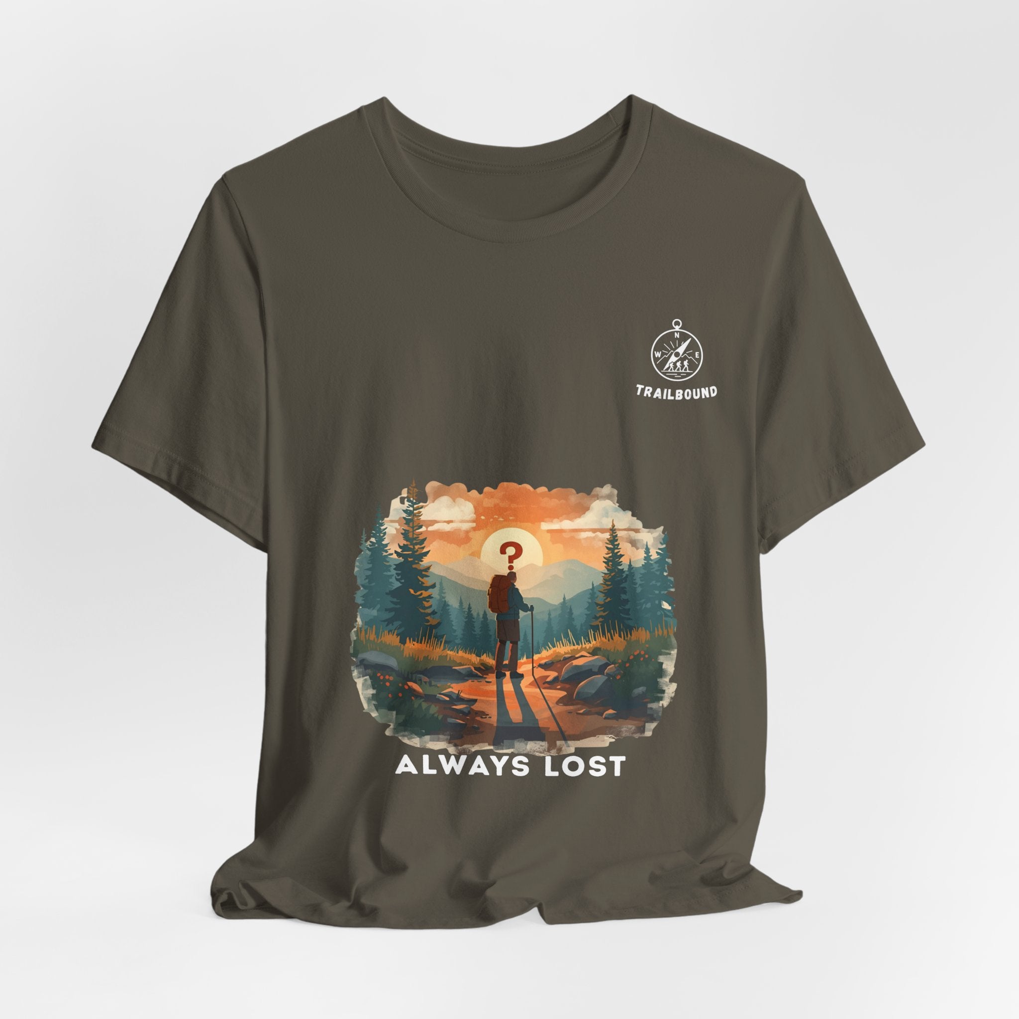 TrailBound – Always Lost Matching Shirt | Hiking Leader Tee | Outdoor Crew Collection