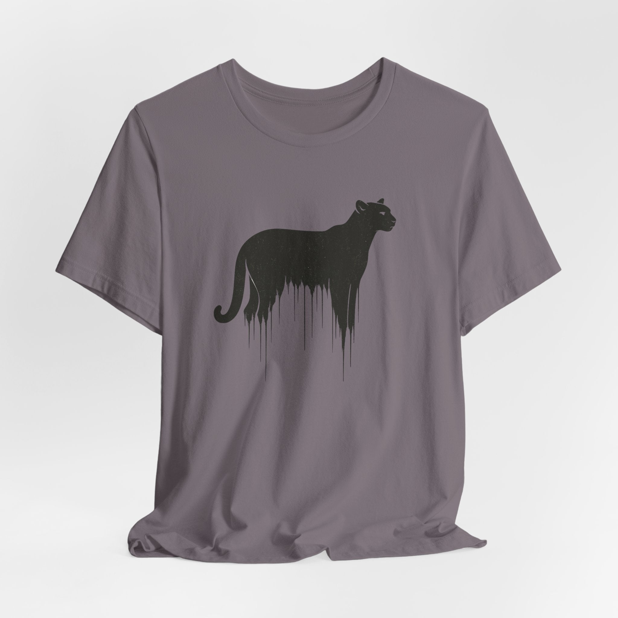 Wild Spirit T-Shirt | Mountain Cat Silhouette Tee | Minimalist Wilderness Shirt for Nature Lovers