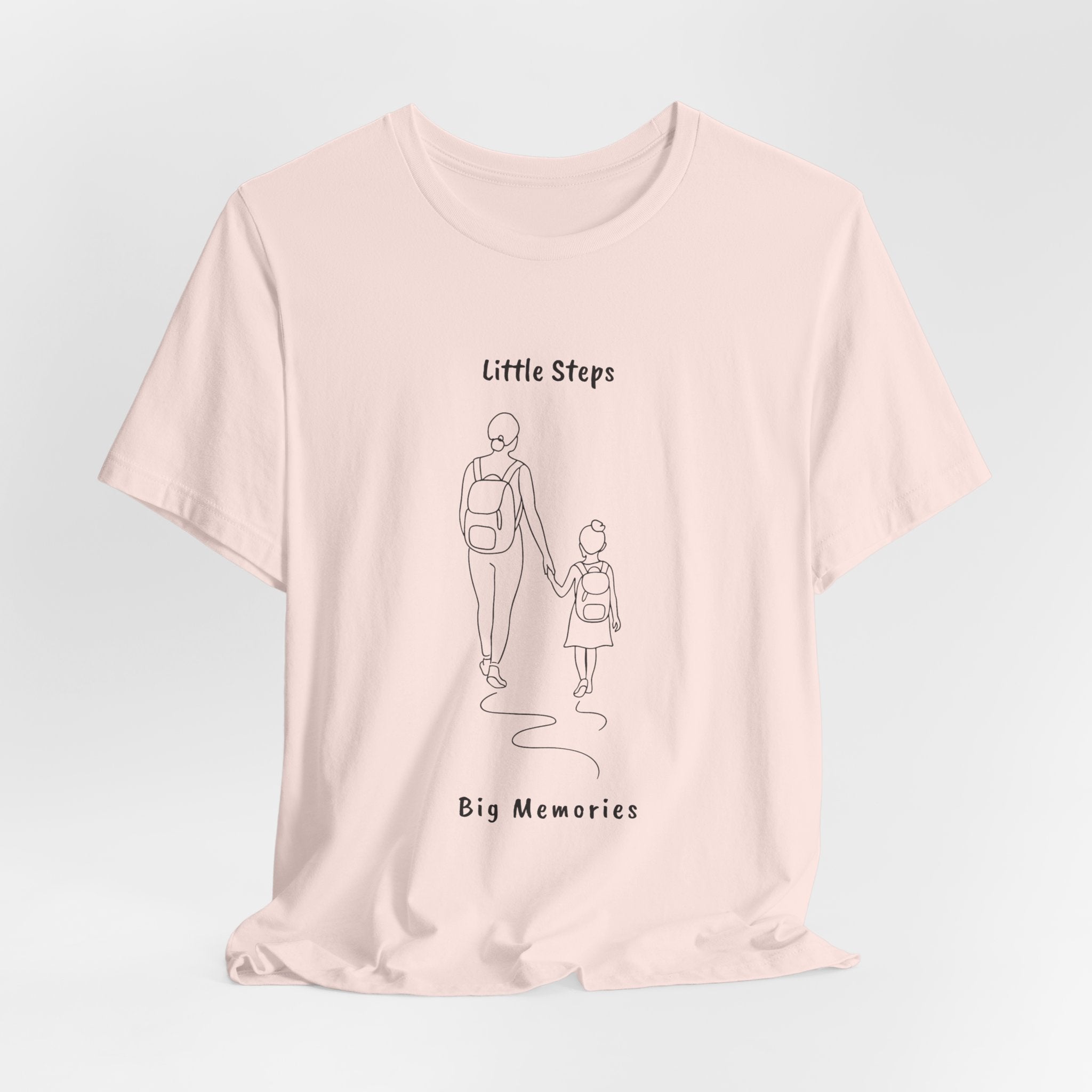 Little Steps, Big Memories – Mother & Daughter Hiking Line Art Shirt | Matching Outdoor Tee