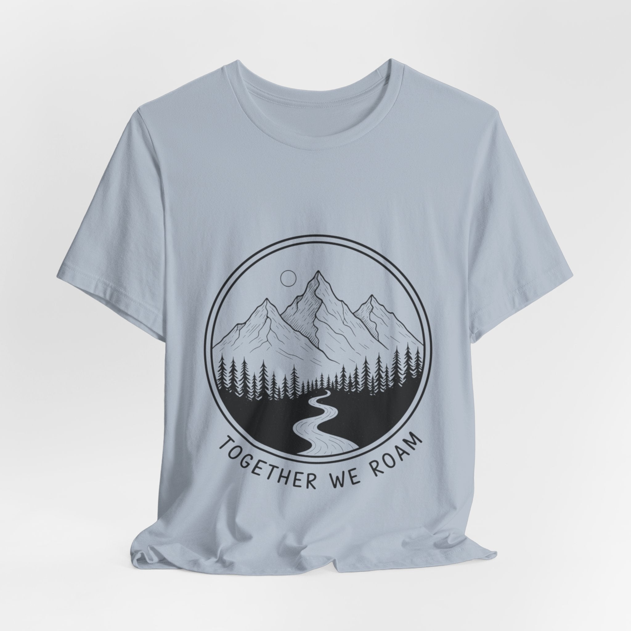 Together We Roam T-Shirt | Minimalist Mountain & Forest Tee | Adventure Travel Shirt for Friends & Outdoor Lovers