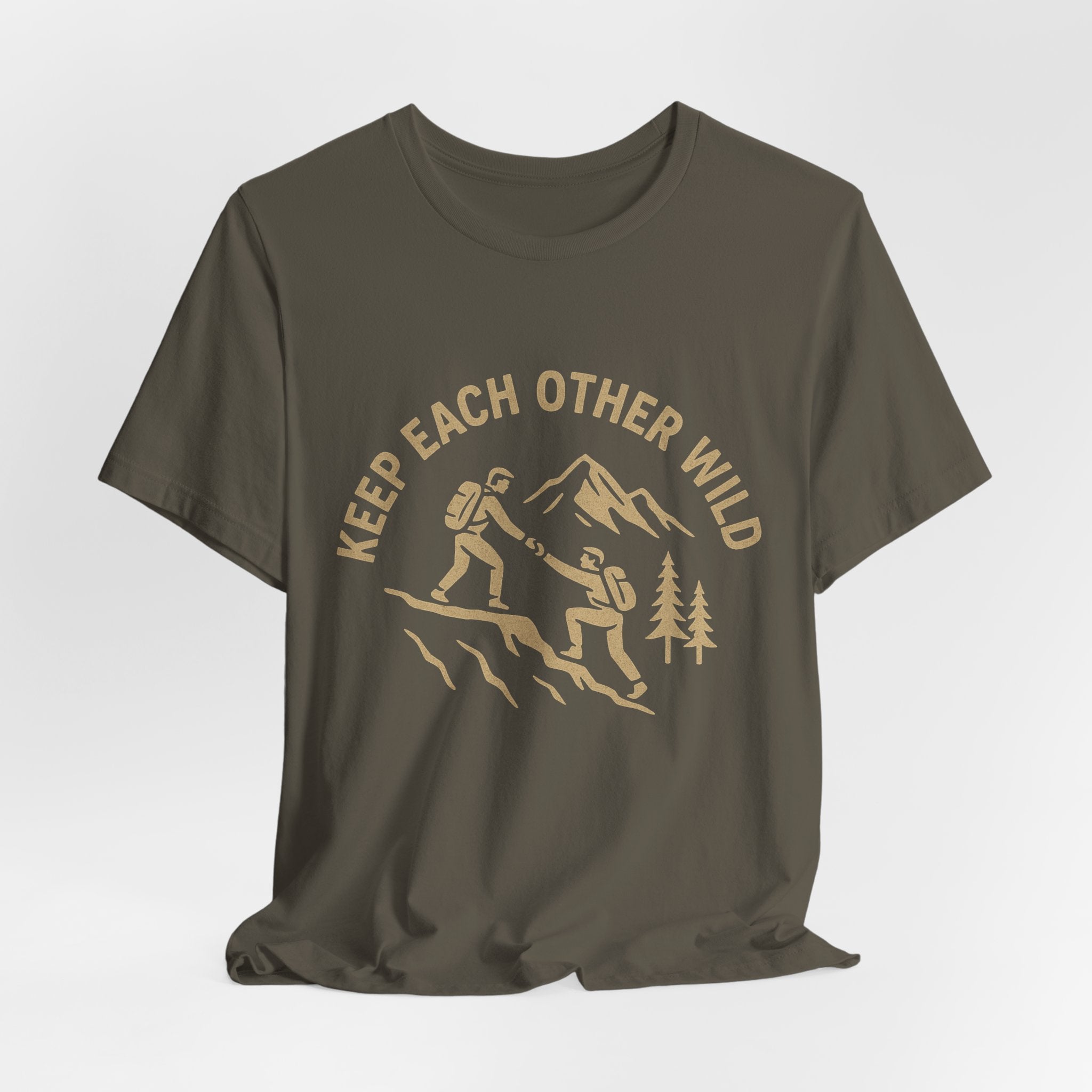 Keep Each Other Wild – Brothers Helping Each Other Hiking Shirt | Outdoor Adventure Tee