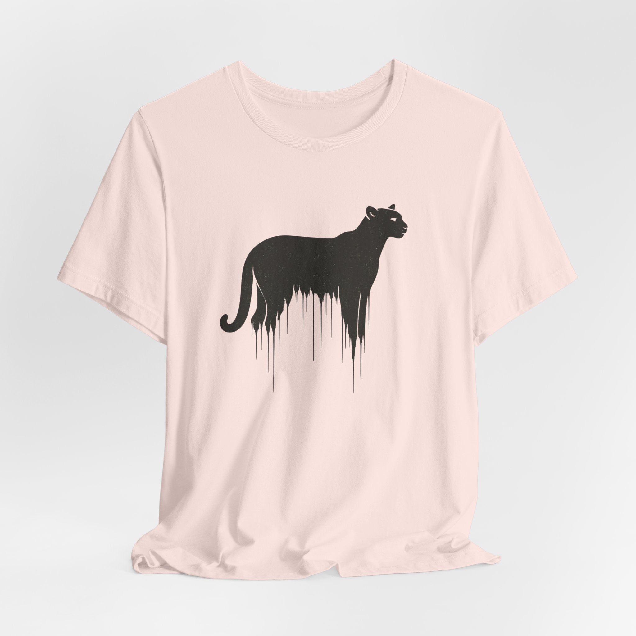 Wild Spirit T-Shirt | Mountain Cat Silhouette Tee | Minimalist Wilderness Shirt for Nature Lovers