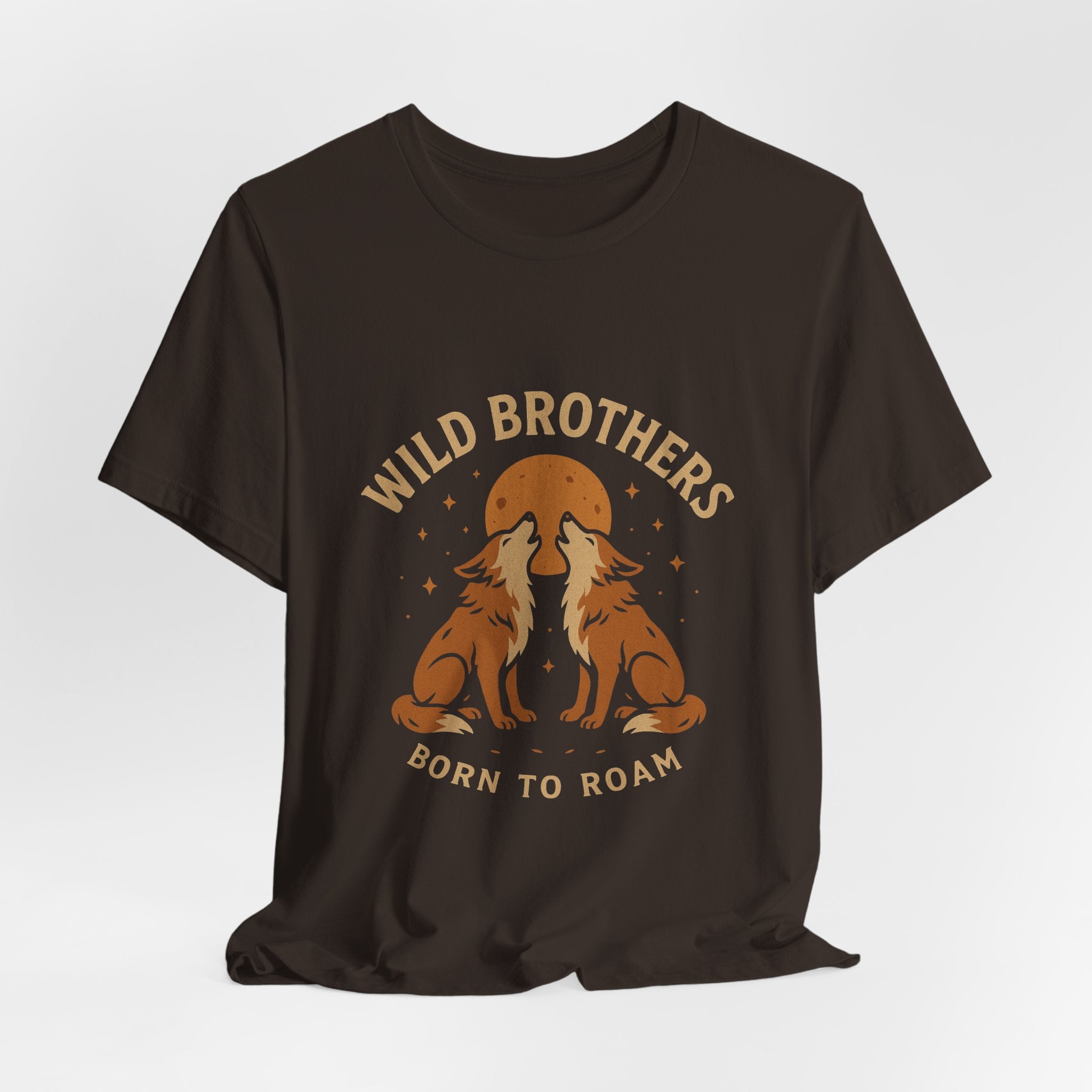 Wild Brothers Born to Roam Shirt | Matching Adventure Wolf Tee for Brothers