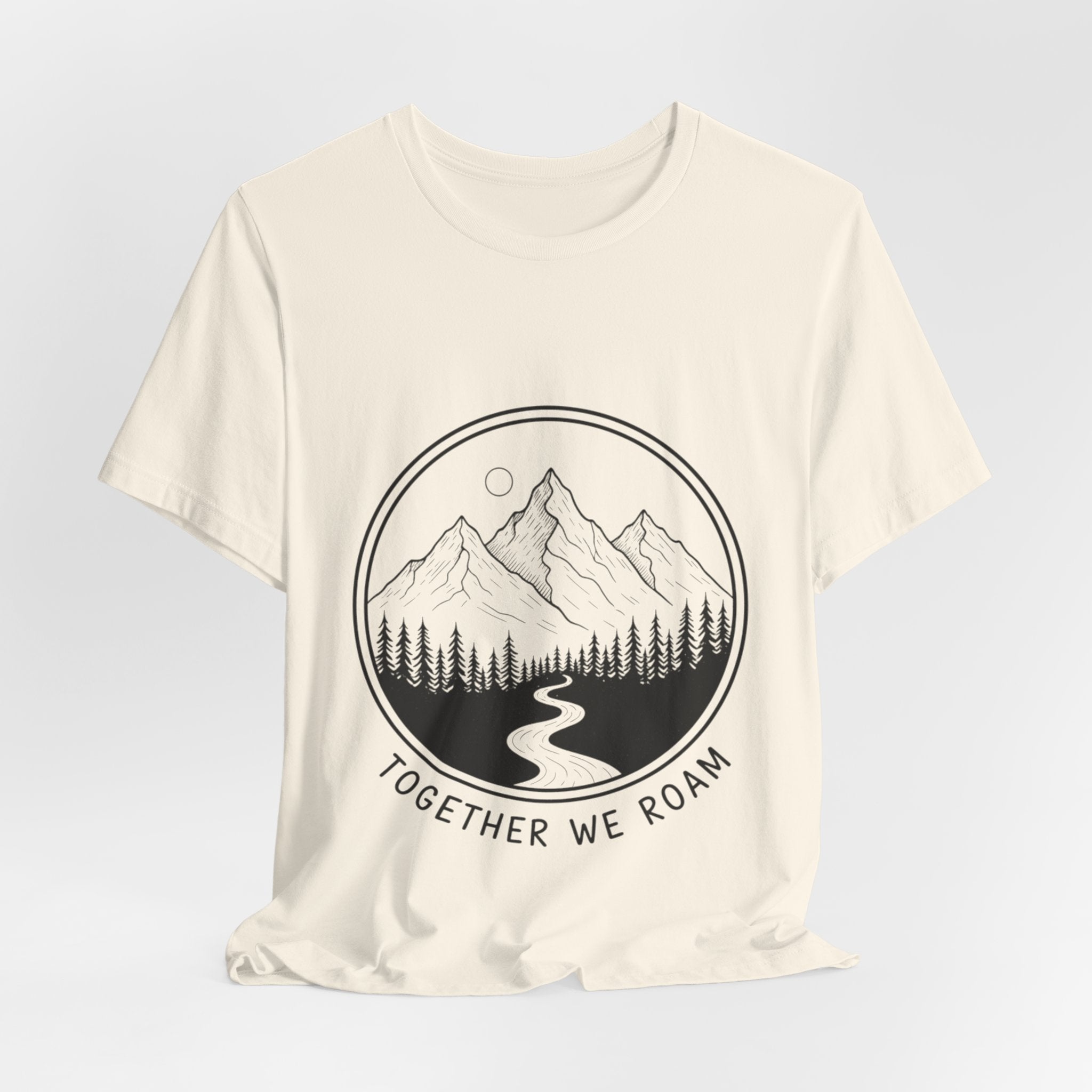 Together We Roam T-Shirt | Minimalist Mountain & Forest Tee | Adventure Travel Shirt for Friends & Outdoor Lovers
