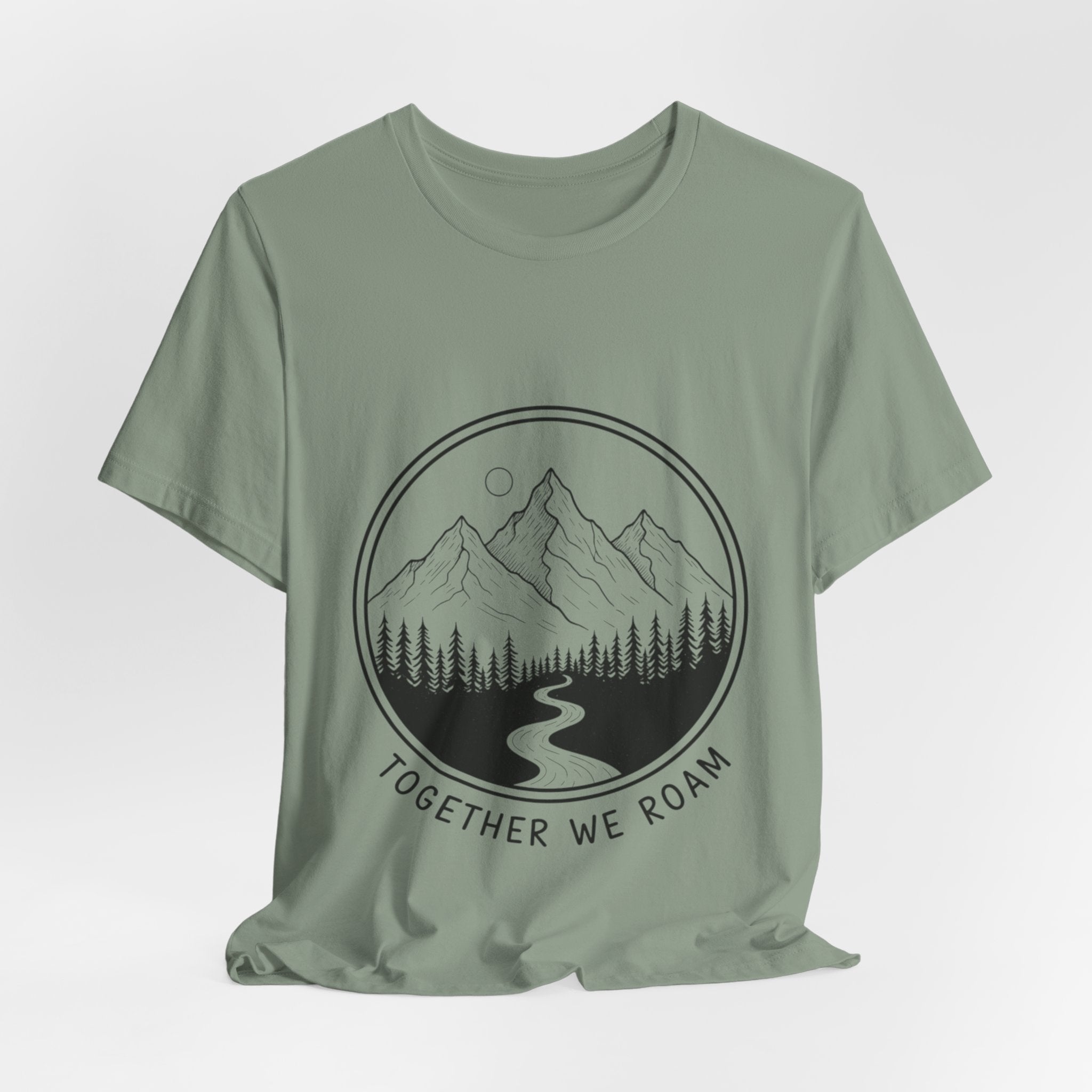 Together We Roam T-Shirt | Minimalist Mountain & Forest Tee | Adventure Travel Shirt for Friends & Outdoor Lovers