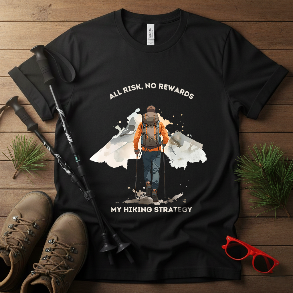 Mountain Wanderer | Adventure Hiking T-Shirt for Risk Takers | Funny Hiking Shirt | ARNR Collection