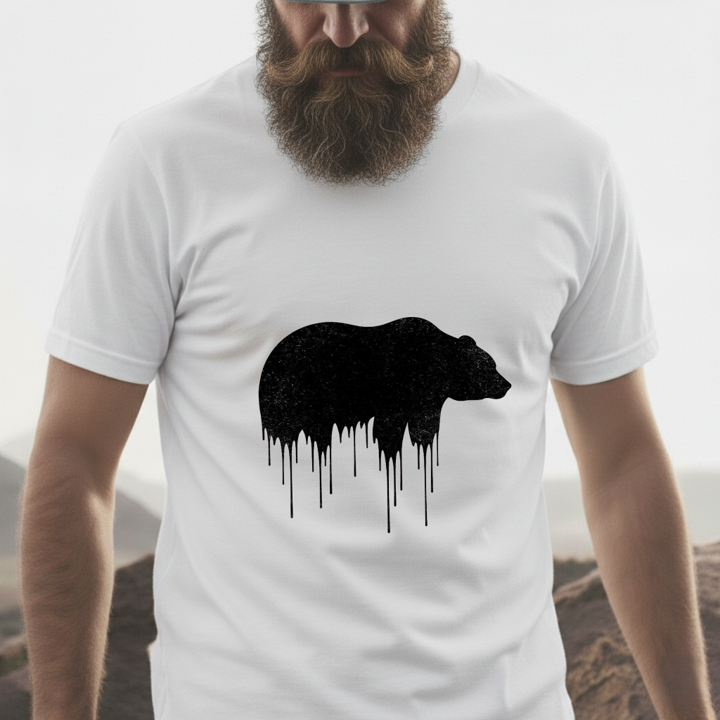Guardian of the Wild T-Shirt | Bear Silhouette Tee | Minimalist Wilderness Shirt for Nature Lovers