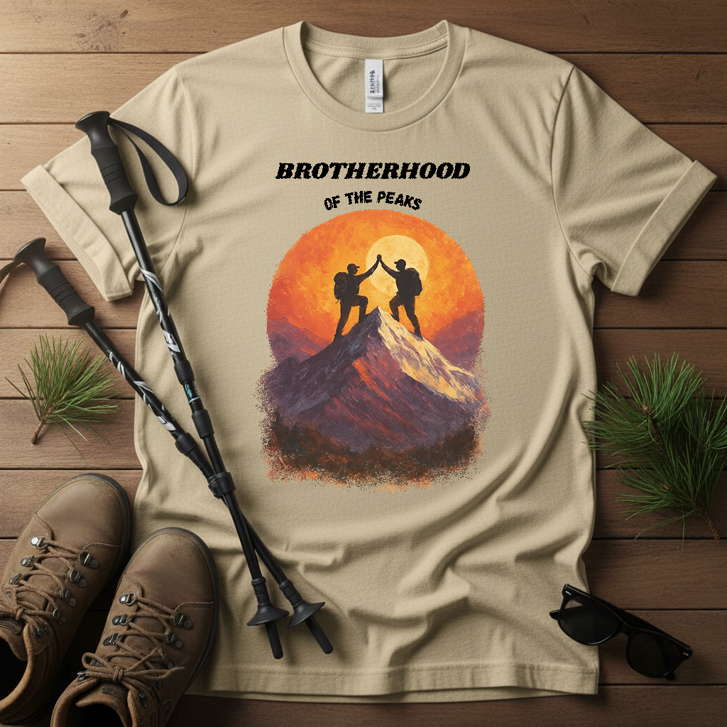 Brotherhood of the Peaks – Matching Brothers Hiking Shirt | Mountain Summit Adventure Tee