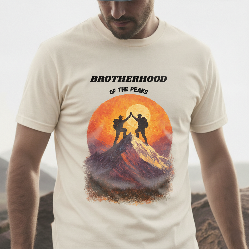Brotherhood of the Peaks – Matching Brothers Hiking Shirt | Mountain Summit Adventure Tee
