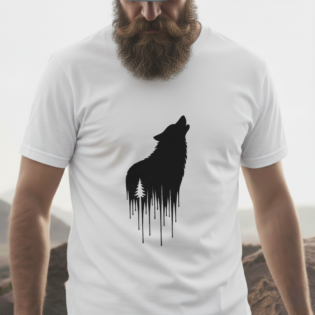 Call of the Wild Wolf T-Shirt | Nature Spirit Tee | Wilderness Adventure Shirt for Outdoor Lovers
