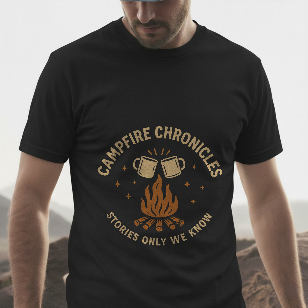 Campfire Chronicles – Outdoor Adventure Shirt | Cozy Camping Storytelling Tee