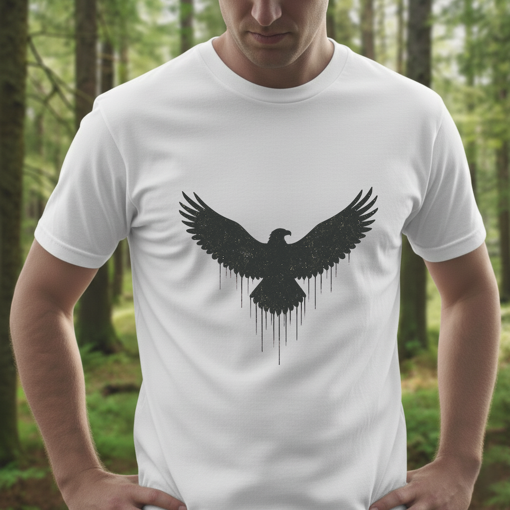 Spread Your wings T-Shirt | Eagle Silhouette Tee | Minimalist Wildlife Shirt for Adventure Lovers