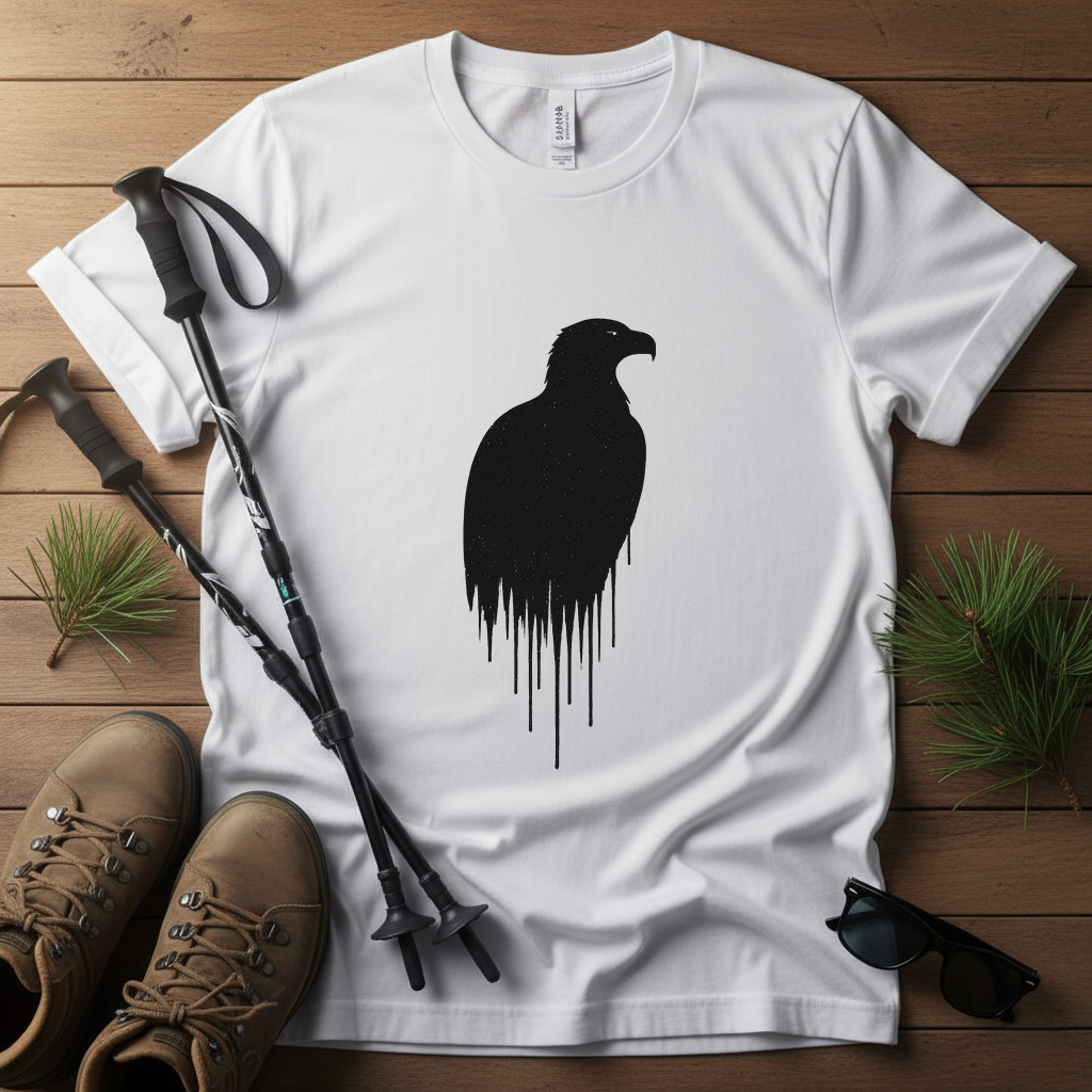 Spirit of Freedom T-Shirt | Eagle Silhouette Tee | Minimalist Wildlife Shirt for Adventure Lovers
