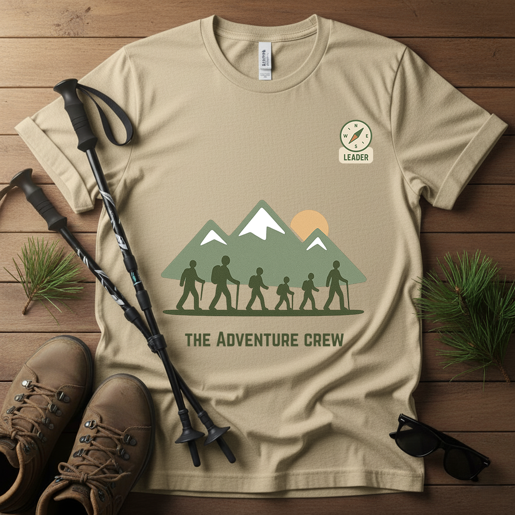 The Adventure Crew – Leader | Family Hiking Matching Shirts | Outdoor Adventure Tees