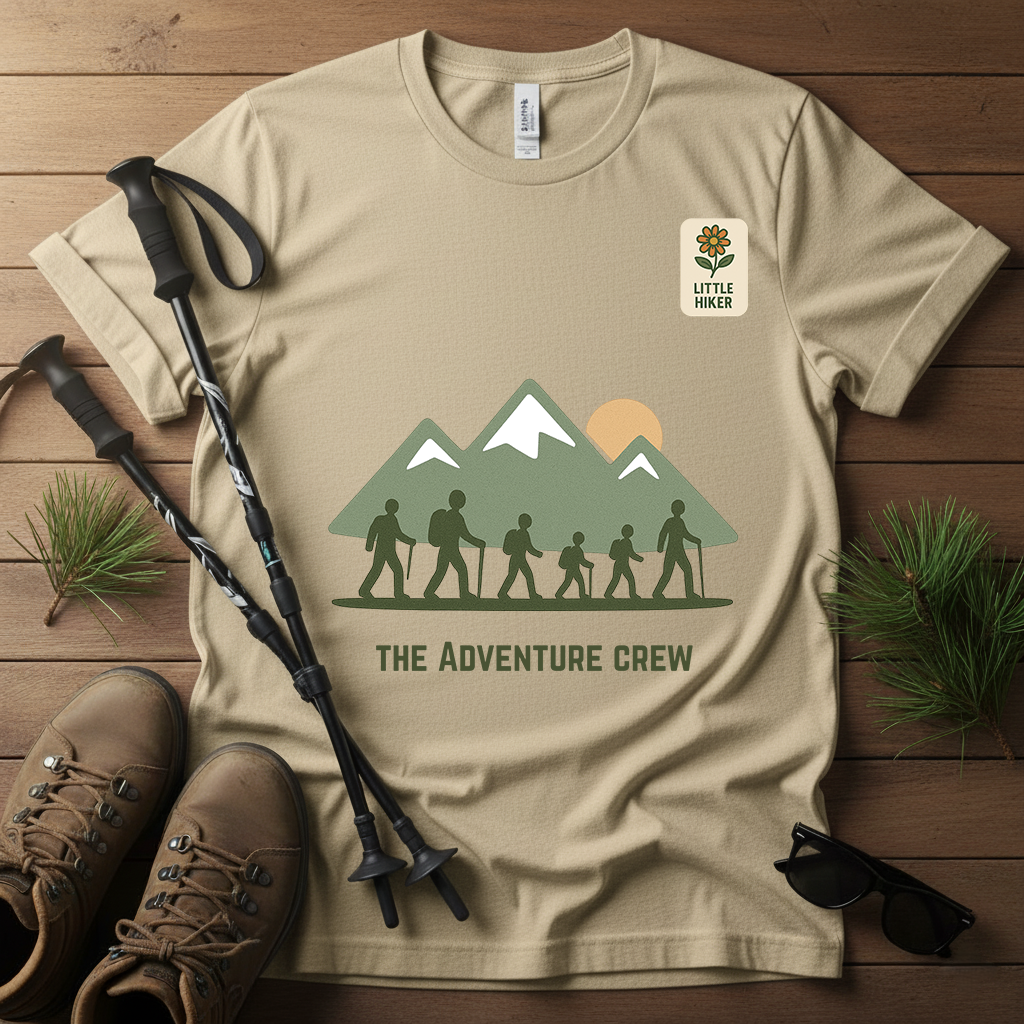 The Adventure Crew – Little Hiker | Family Hiking Matching Shirts | Outdoor Adventure Tees