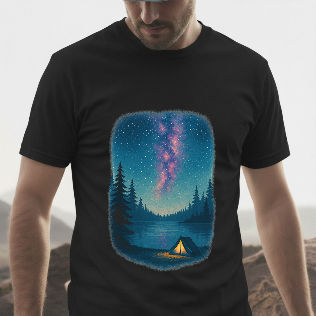 Under the Stars T-Shirt | Night Sky Camping Tee | Nature Lover Shirt for Stargazers & Outdoor Dreamers