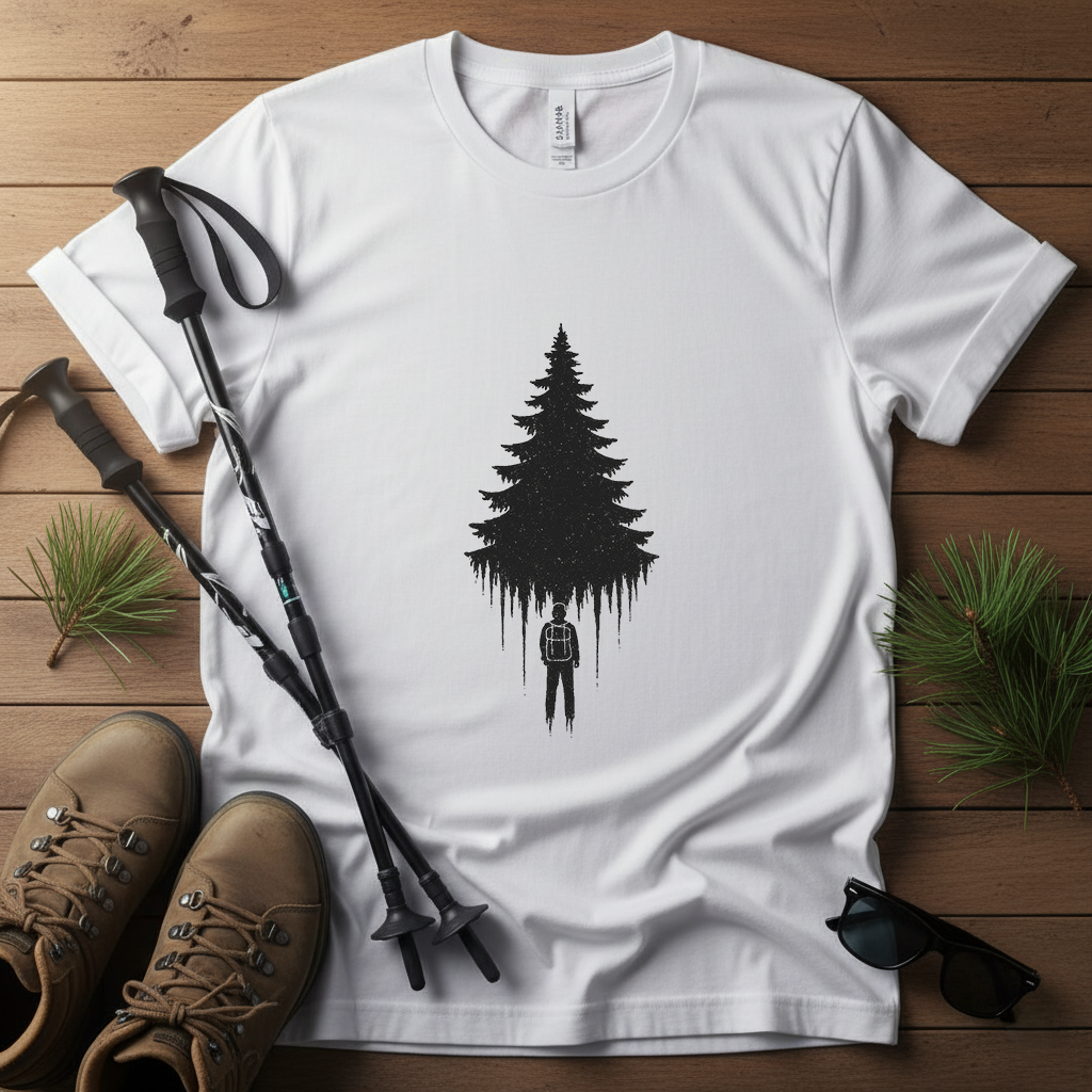 Into the Pines T-Shirt | Minimalist Hiker & Forest Tee | Outdoor Adventure Shirt for Nature Lovers