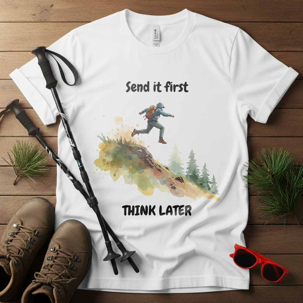 Send It & Pray – ARNR Edition | Funny Hiking & Trail Runner T-Shirt | ARNR Collection