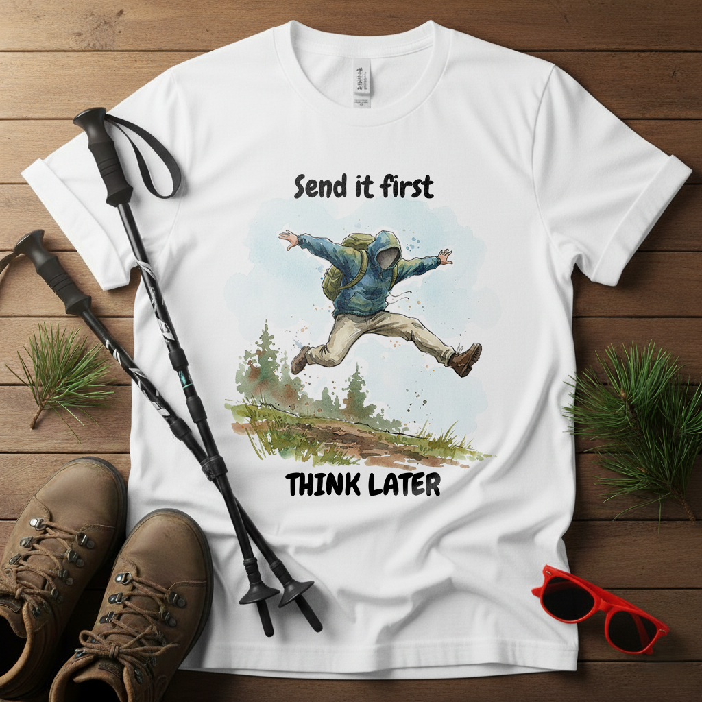Send It & Pray – ARNR Edition | Funny Hiking & Trail Runner T-Shirt | ARNR Collection