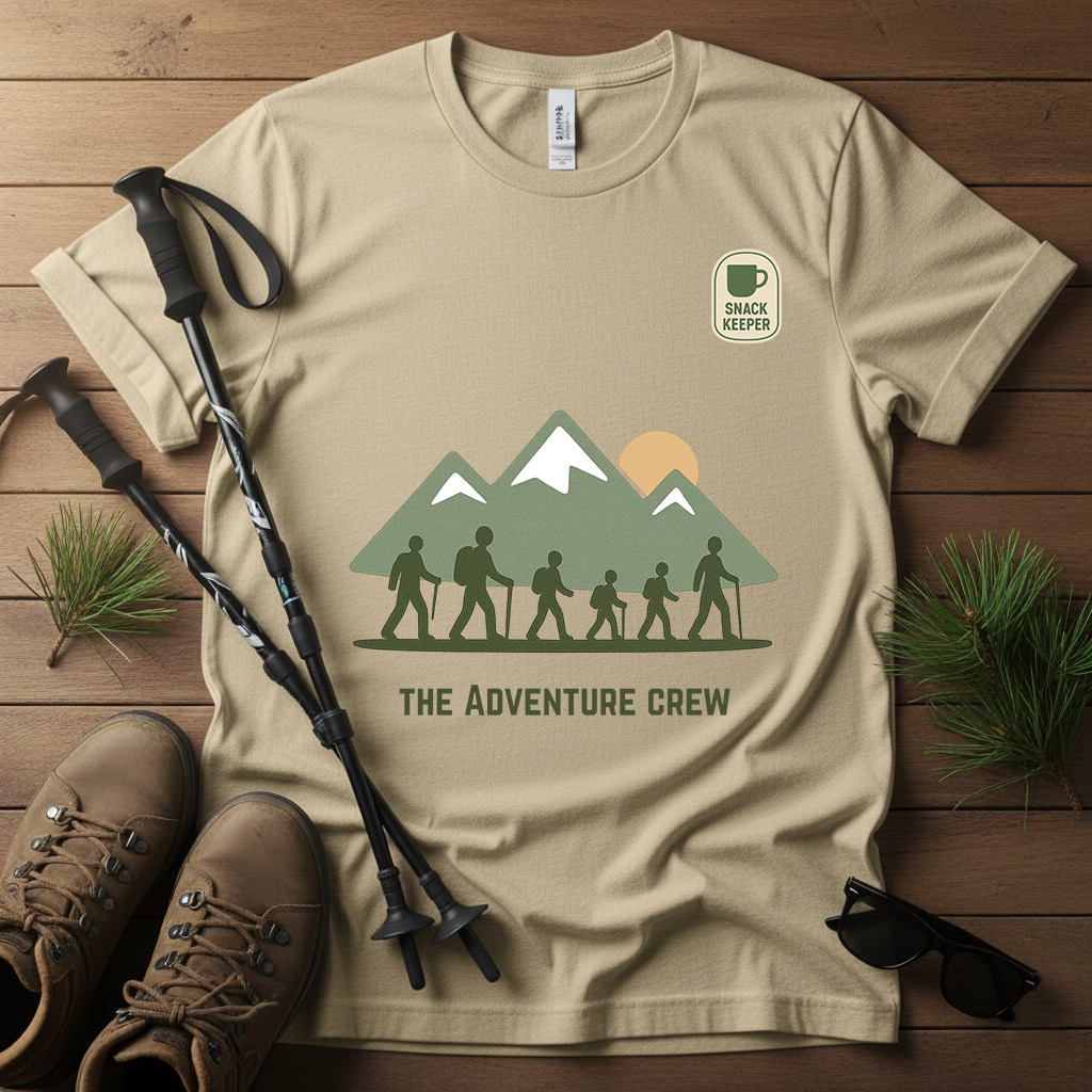 The Adventure Crew – Snack Keeper | Family Hiking Matching Shirts | Outdoor Adventure Tees